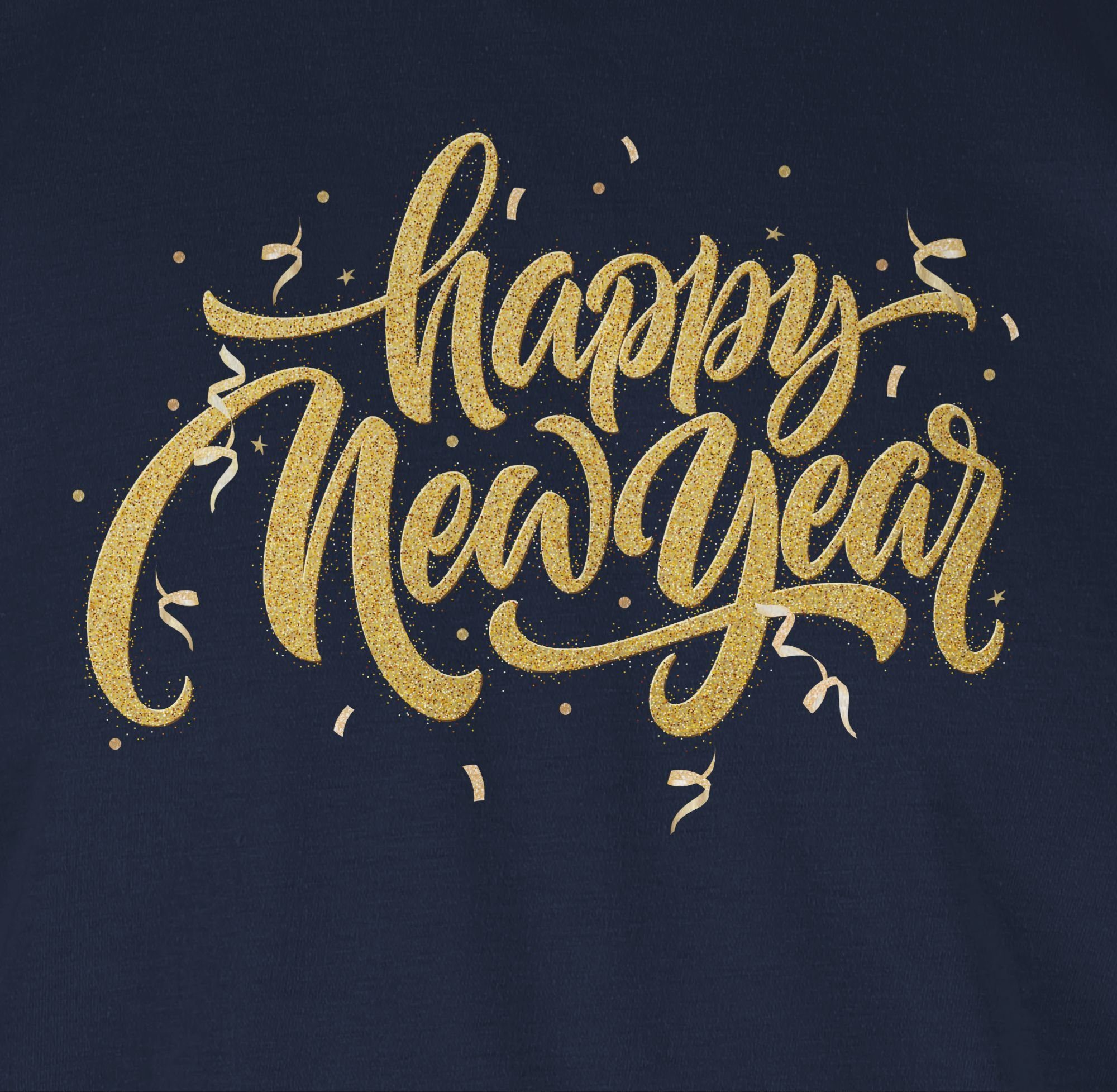 Shirtracer T-Shirt Happy New Year I Frohes Neues Jahr I Silvester I Jahreswechsel Silvester Erwachsene