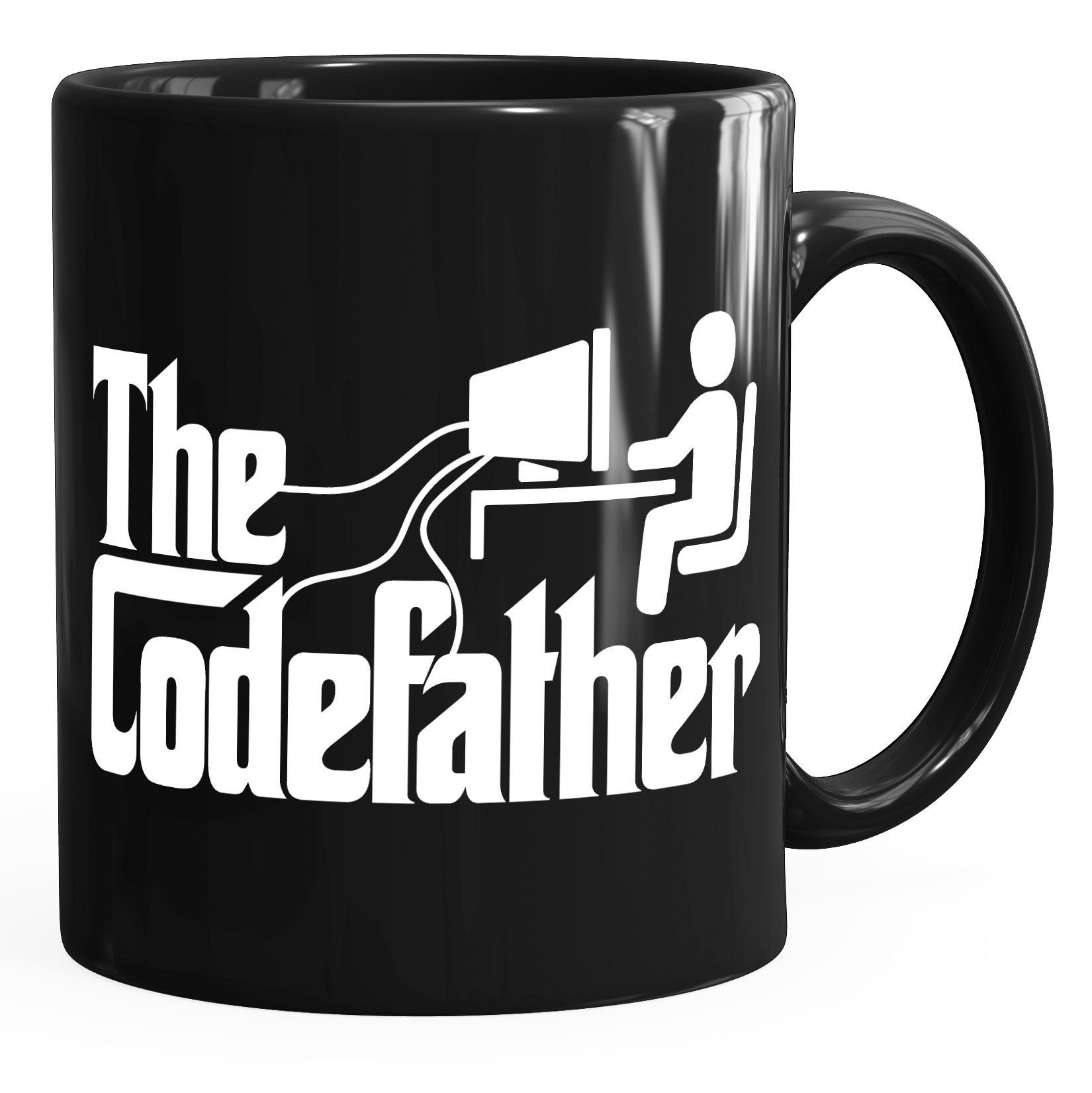 Keramik Coder Kaffeetasse Geschenk-Tasse Programmierer MoonWorks®, MoonWorks IT Tasse The Informatiker Codefather