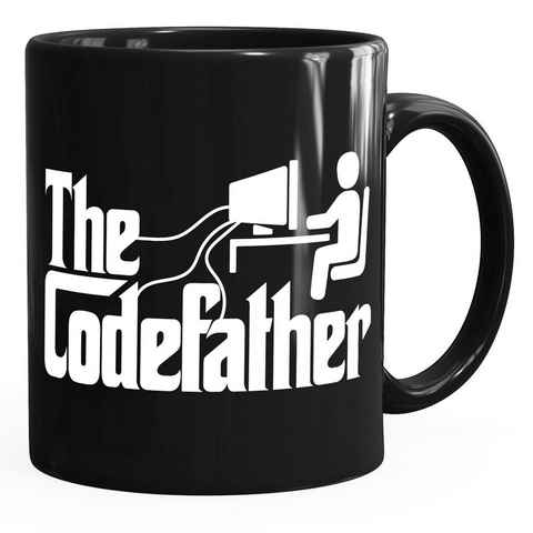 MoonWorks Tasse Kaffeetasse The Codefather Programmierer IT Informatiker Coder Geschenk-Tasse MoonWorks®, Keramik