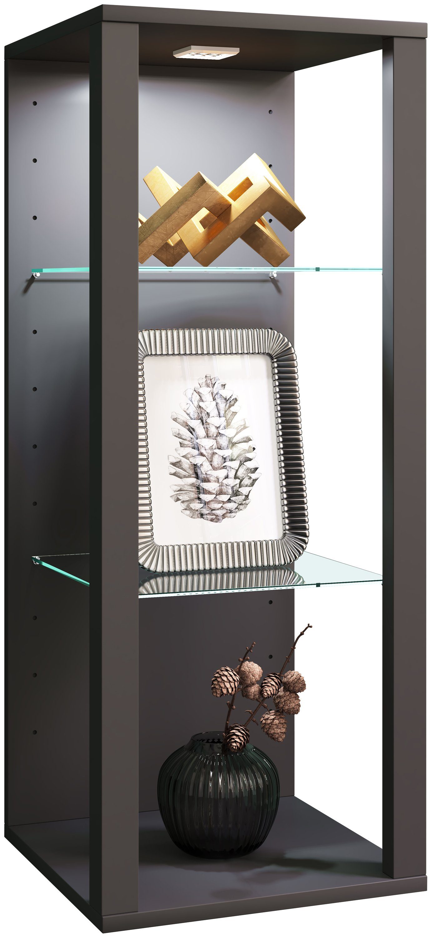 VCM Hängevitrine Glasol MW 90x35x35cm Glasvitrine hängend, Modern und platzsparend, Wandvitrine