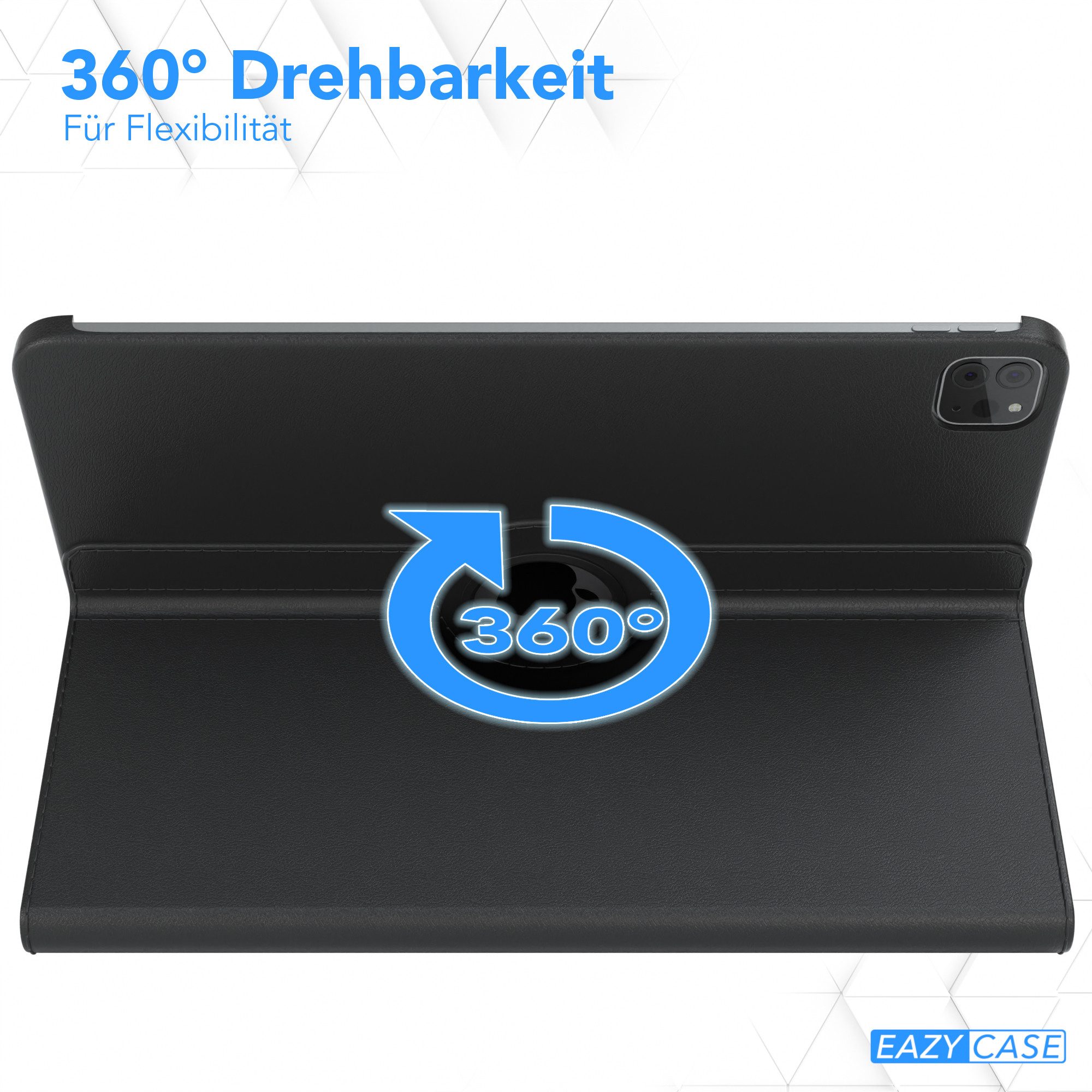 EAZY CASE Tablet-Hülle Rotation Case für Apple iPad Air 13 (2025) 13 Zoll, Hülle 360° drehbar mit Standfunktion Etui Anti-Kratz Tasche Schwarz – Bild 3 von 5