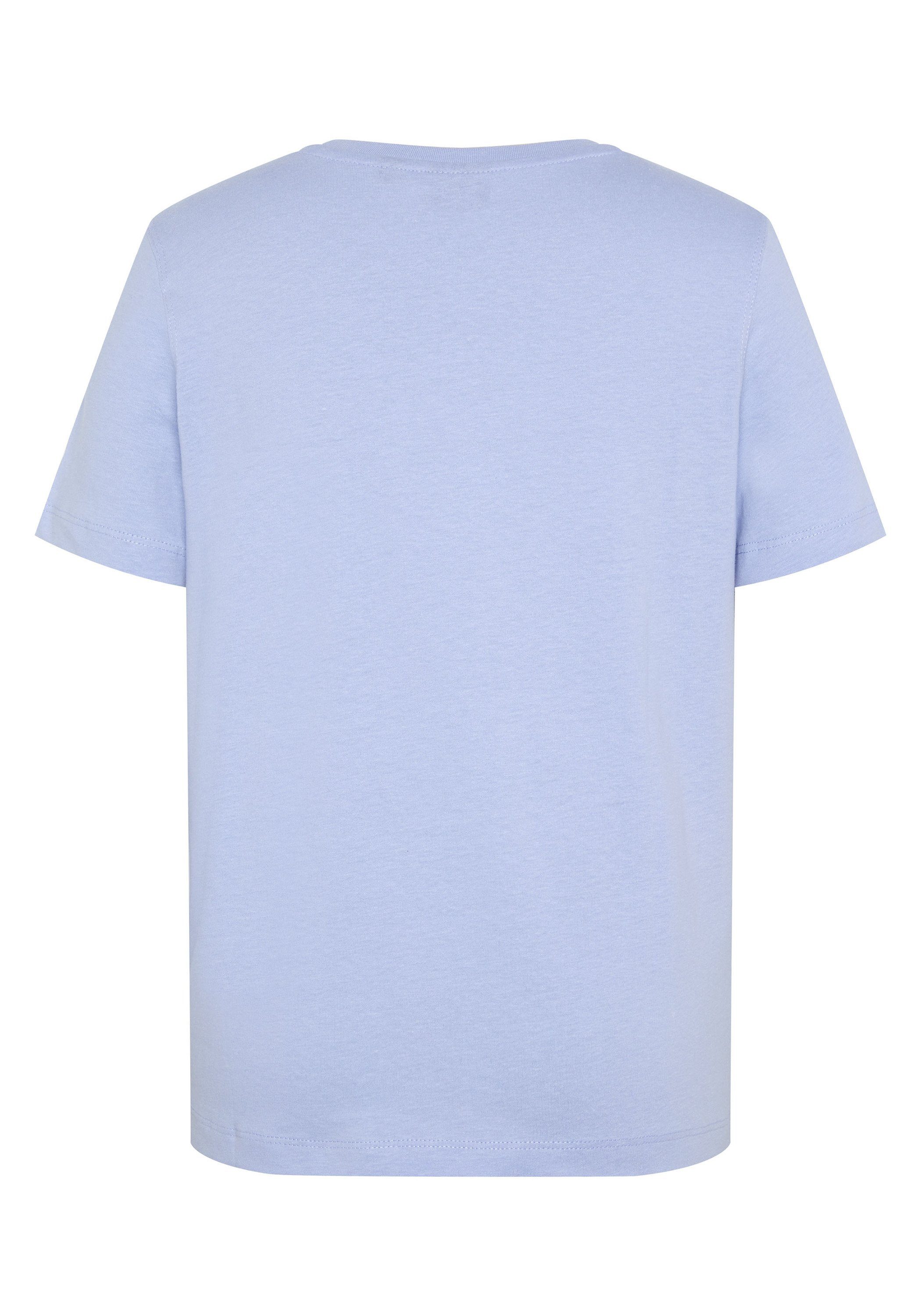 Polo Sylt Print-Shirt mit farbenfrohem Blue Brunnera 16-3922 Logoprint