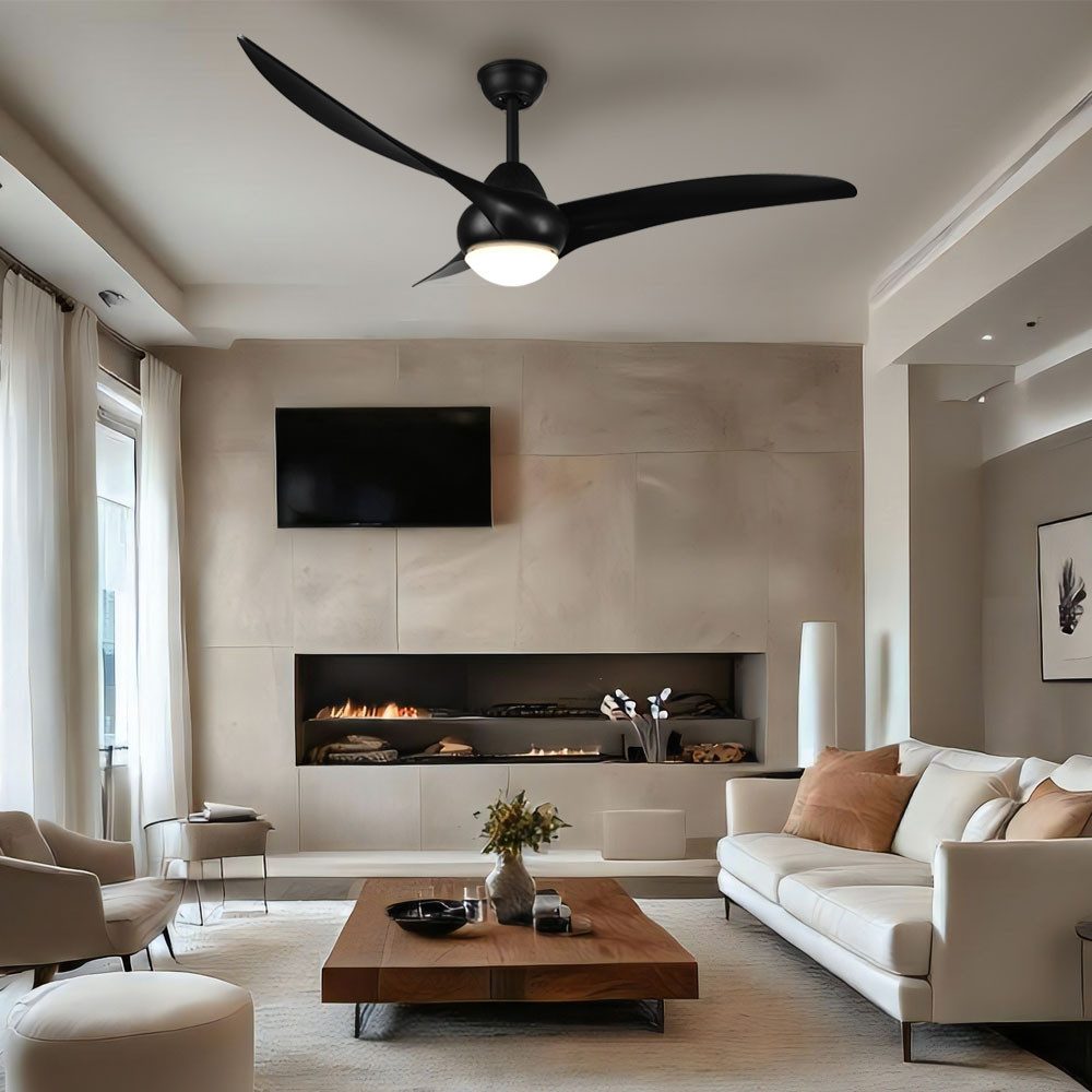 Lampenwelt Deckenventilator, LED Deckenventilator Raumkühler App-Steuerung Fernbedienung D 115 cm