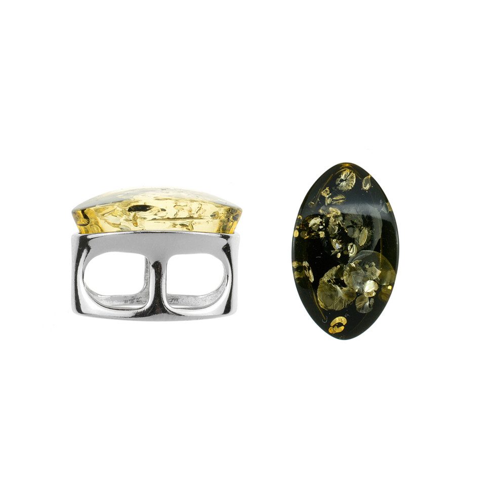 Cavill Anhänger Set Polnischer Bernstein Marquise Cabochon Sterling-Anhänger, 2,35ct (1-tlg)