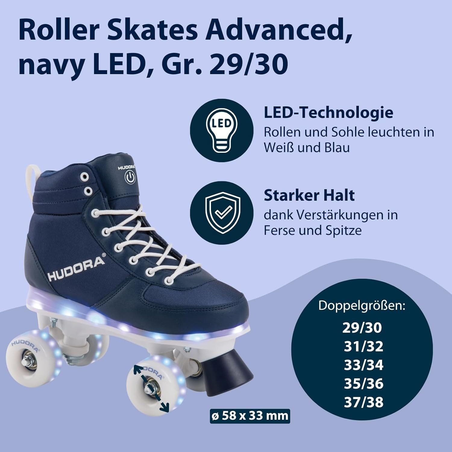 Hudora Rollschuhe HUDORA LED Roller Skates Rollschuhe