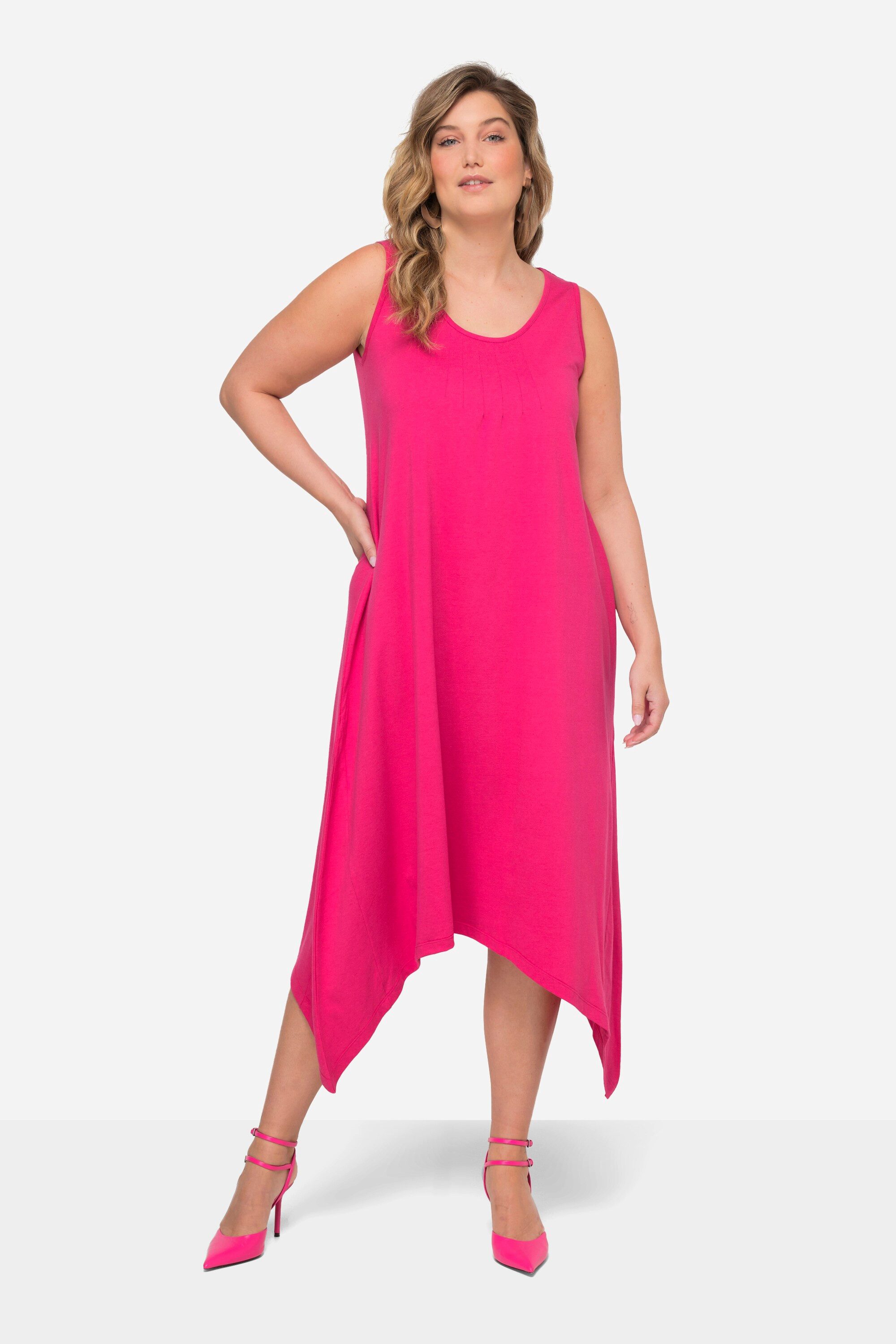 MIAMODA Midikleid Midikleid A-Linie Rücken-Spitzeneinsatz ärmellos günstig online kaufen