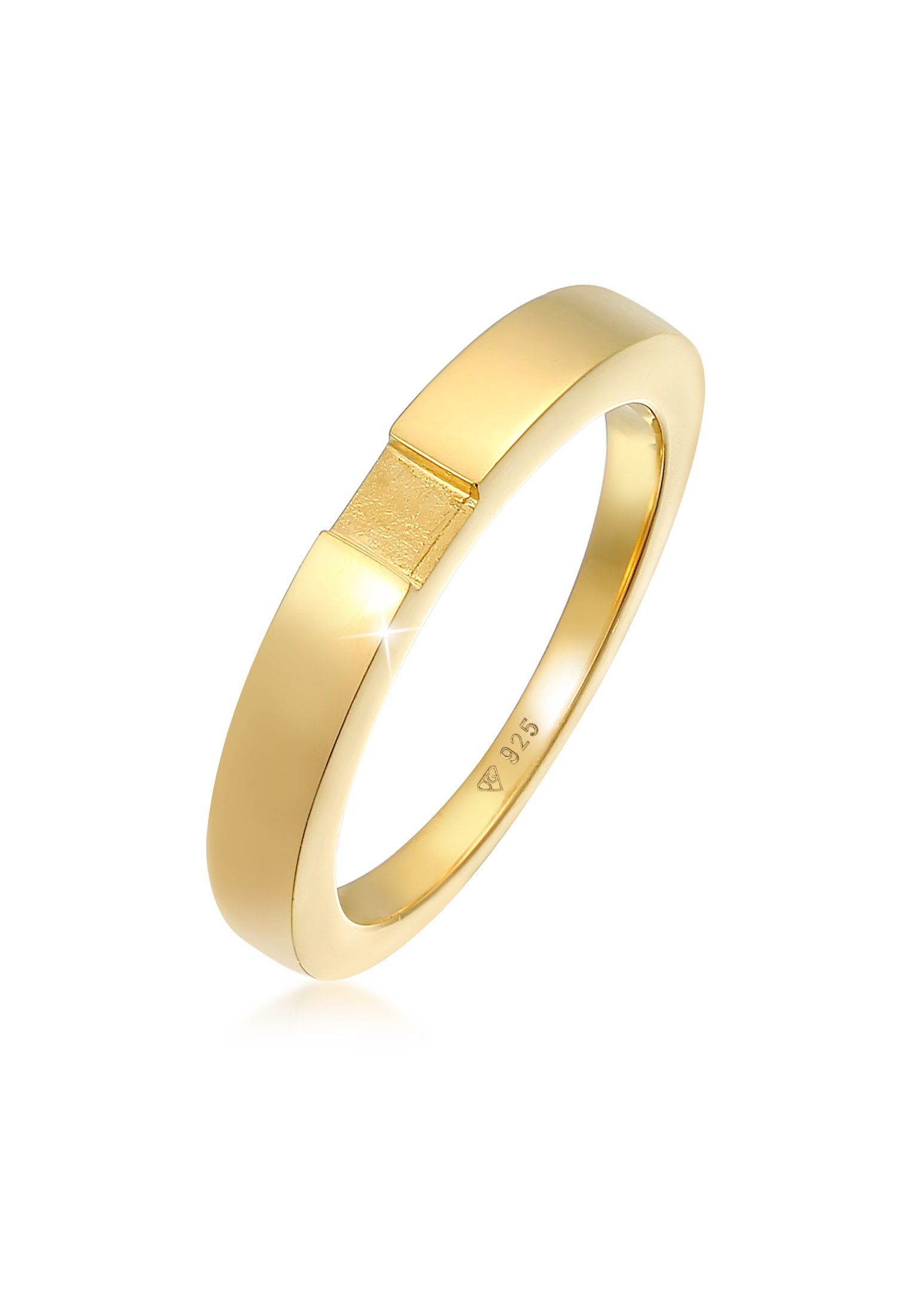 Elli Siegelring Bandring Siegelring Schmal 925 Silber