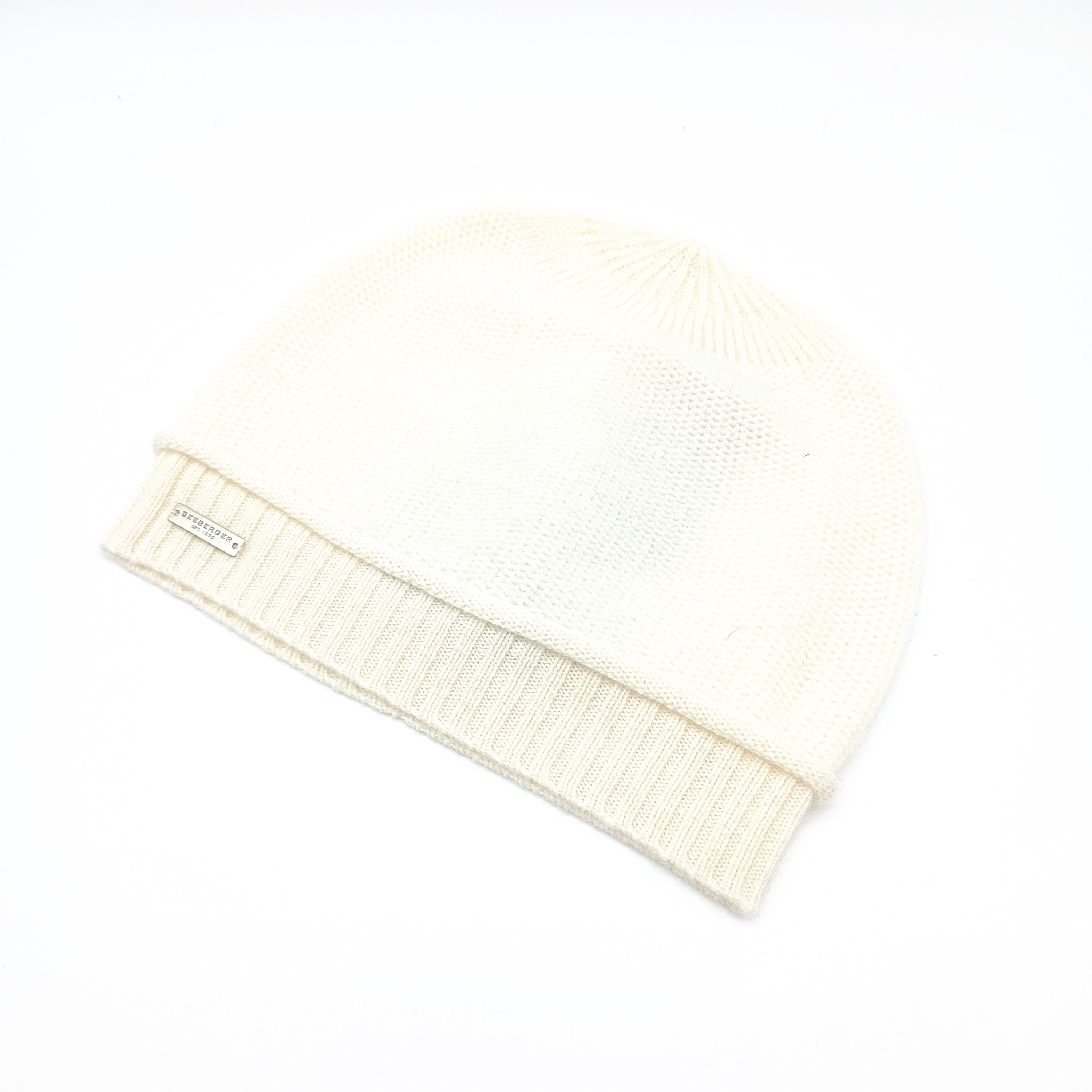 Strickmütze Cashmere-Strickmütze off-white