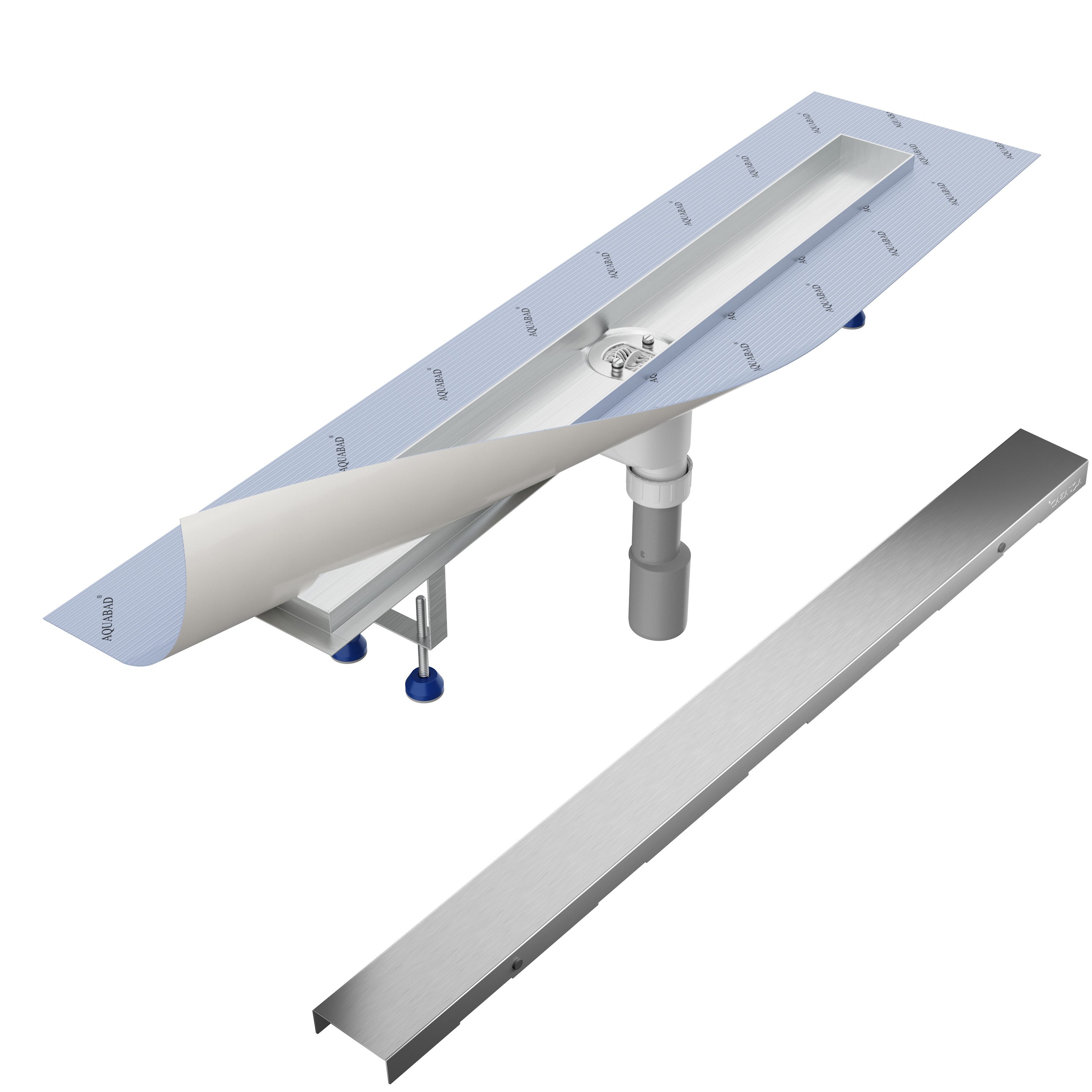 Aquabad® Duschrinne SDS Pro Edelstahl Duschablauf, Haarsieb, Viega-Siphon, günstig online kaufen