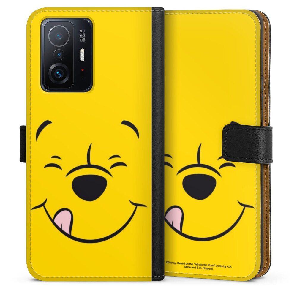 DeinDesign Handyhülle Winnie Puuh Offizielles Lizenzprodukt Disney Puuh Closeup, Xiaomi 11T Pro 5G Hülle Flip Case Klapphülle Handytasche Leder