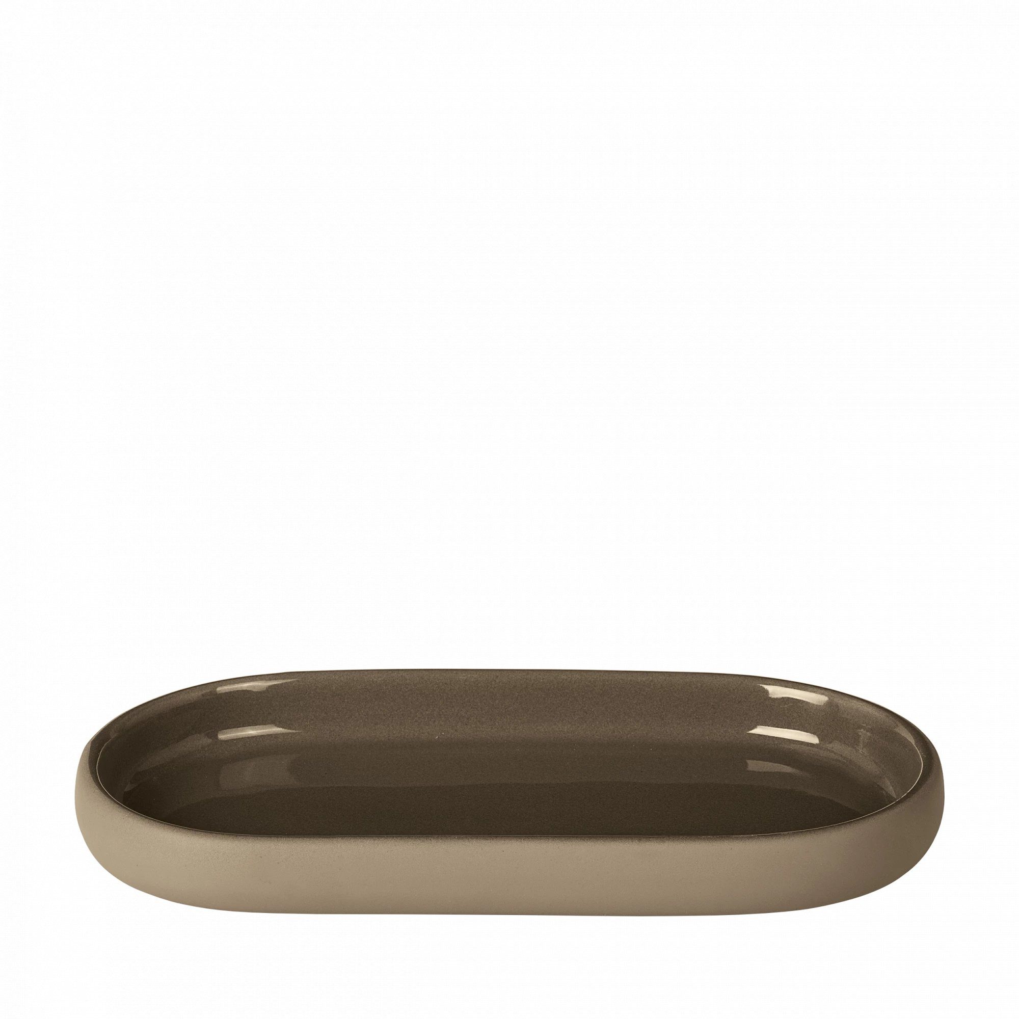 blomus Tablett -SONO- Ablageschale: Hochwertige Keramik mit Soft-Touch-Oberfläche, Keramik, Keramik, Silikon, Soft-Touch-Oberfläche, Innen glasiert, Pflegeleicht