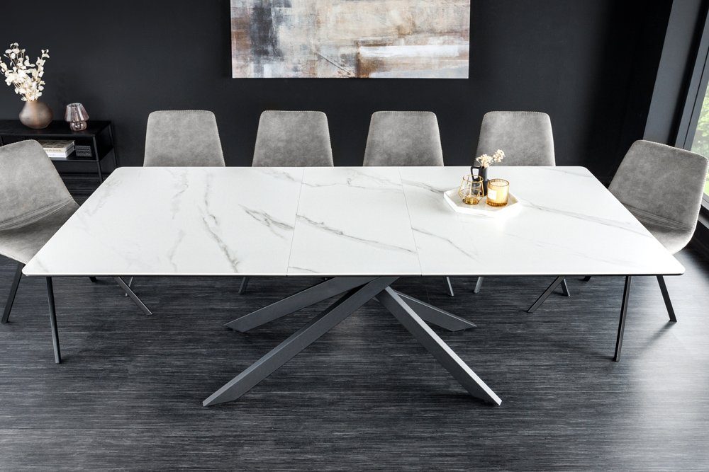 riessambiente Esstisch ALPINE 160200cm weiß / schwarz (Einzelartikel