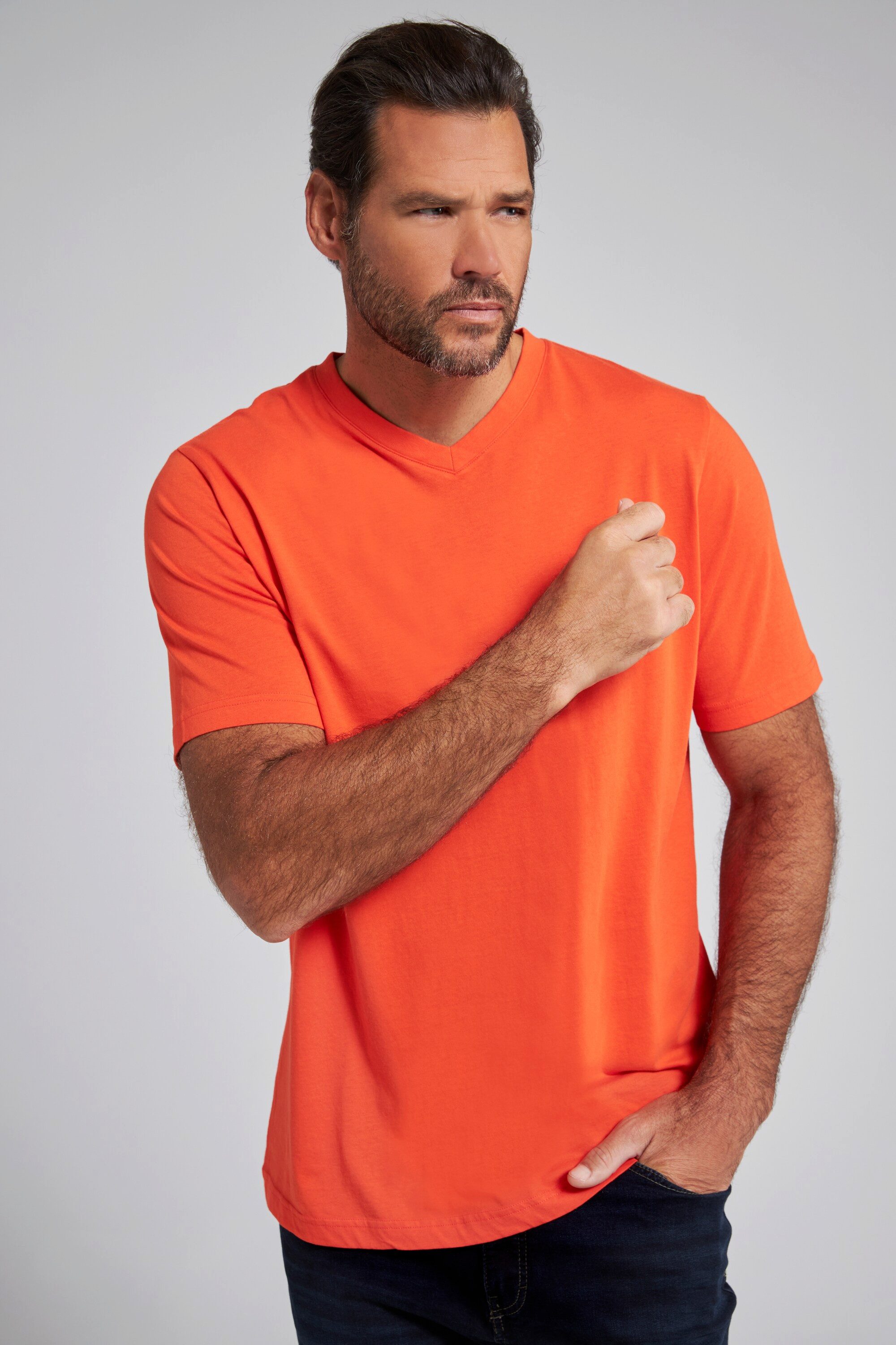 JP1880 T-Shirt T-Shirt Basic V-Ausschnitt bis günstig online kaufen