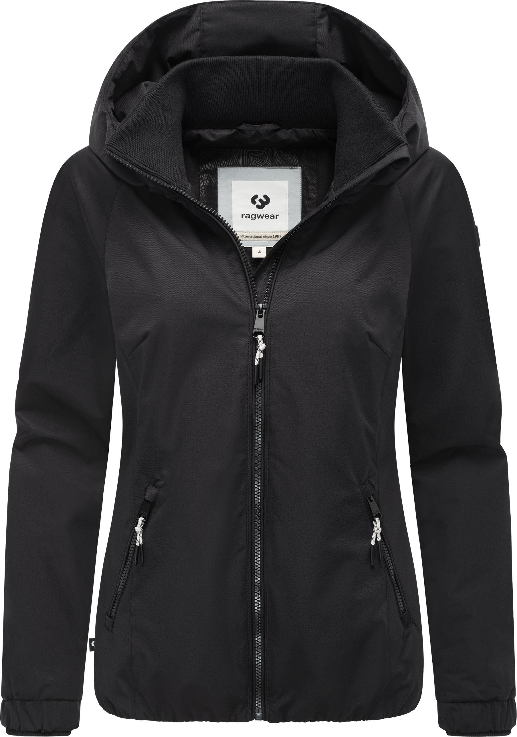 Ragwear Outdoorjacke Dizzie Tech Wasserdichte Damen Übergangsjacke mit großer Kapuze