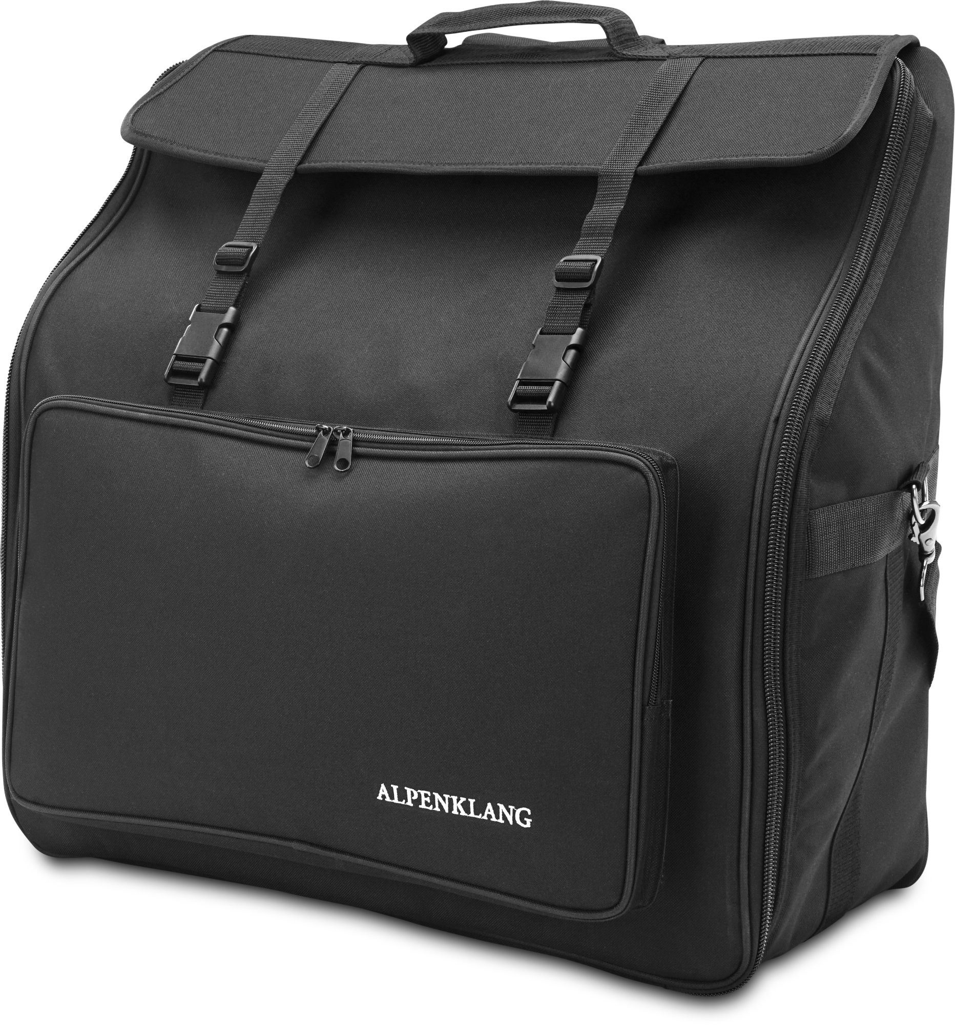 Alpenklang Piano-Transporttasche Akkordeontasche für 48 Bass Akkordeon, Schulter- und Rucksackgurte, gepolstert