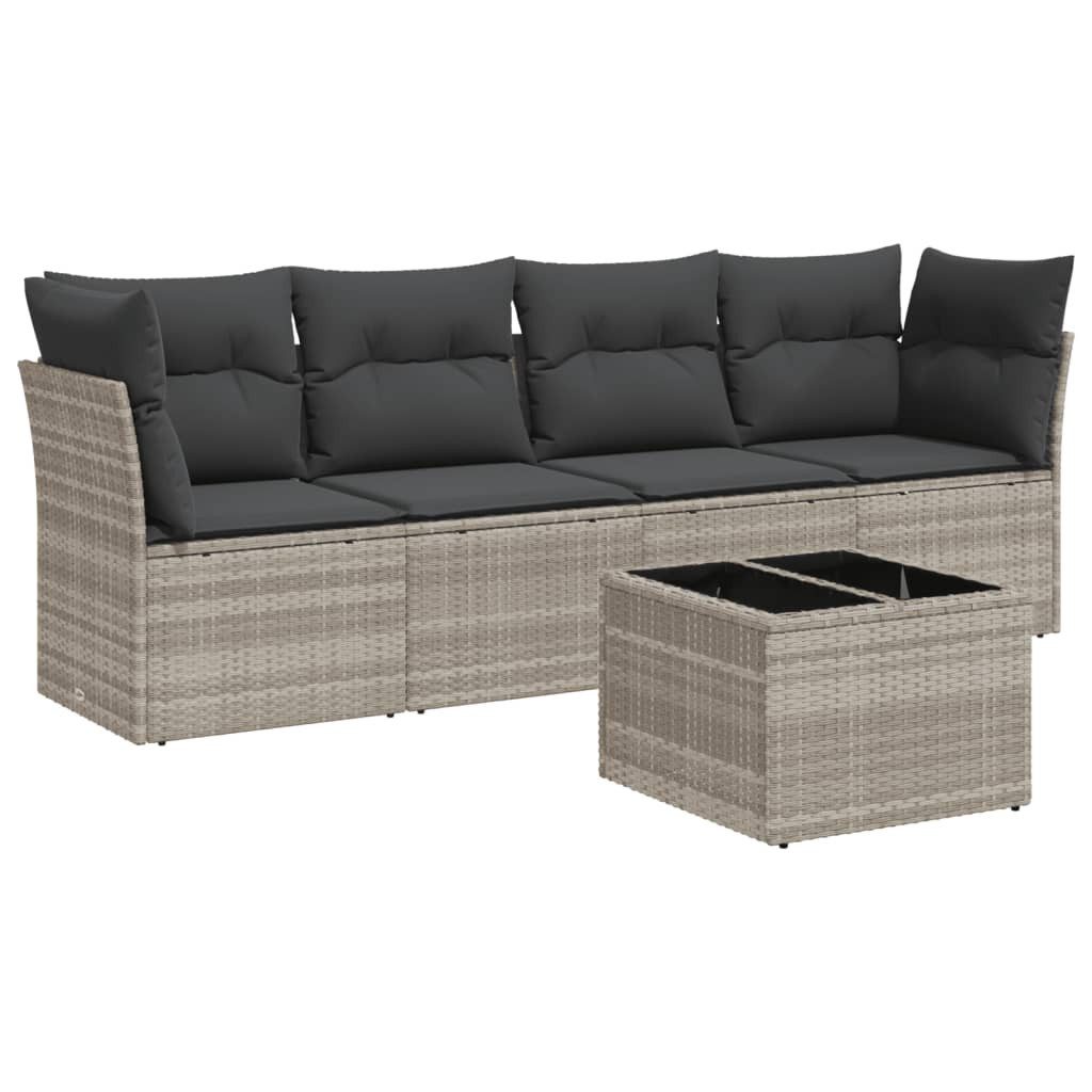 vidaXL Gartenlounge-Set 5-tlg. Garten-Sofagarnitur mit Kissen günstig online kaufen