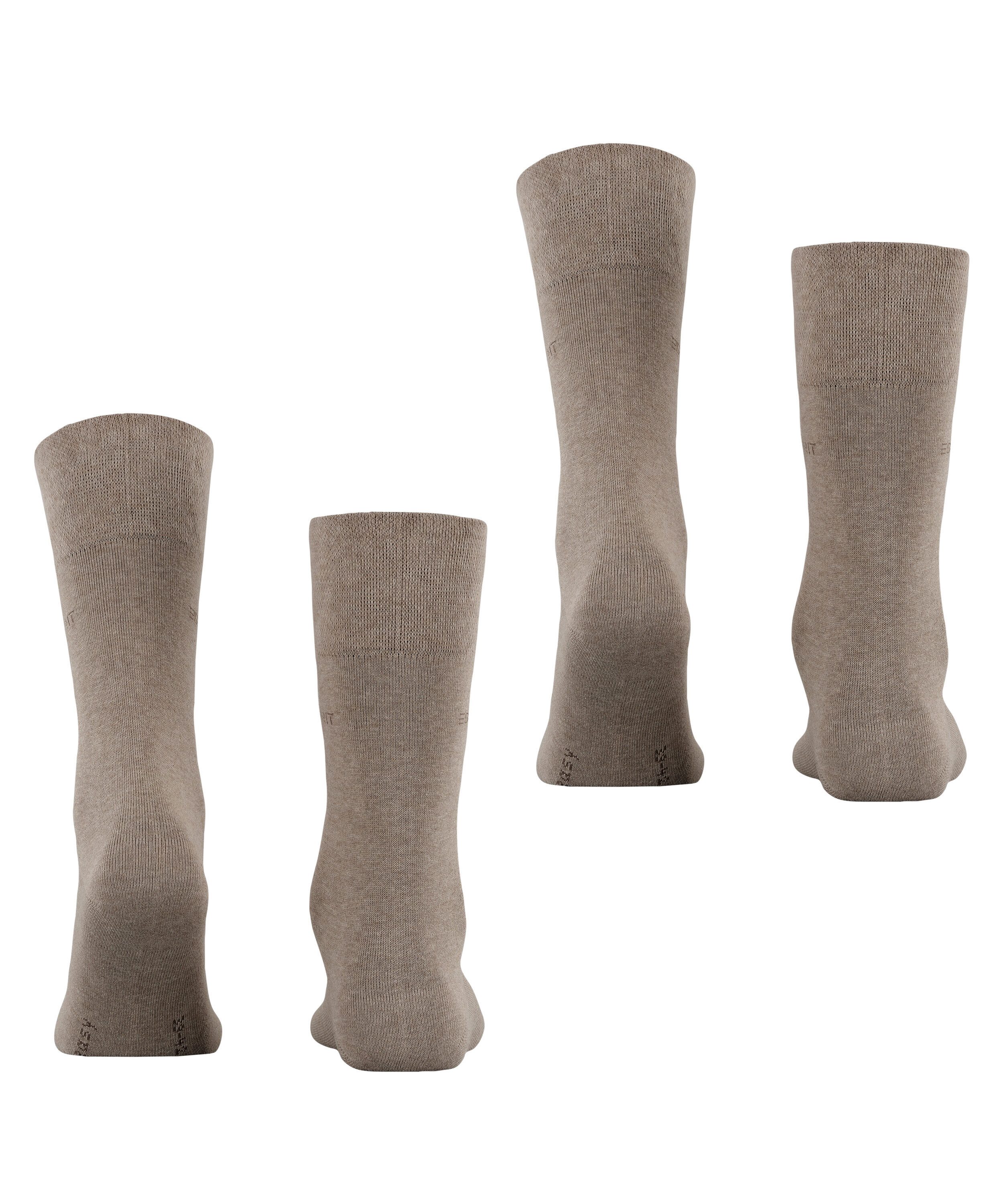 Esprit Socken Basic Easy (2-Paar, 2 Paar) druckfreier, breiter Komfortbund, atmungsaktiv, uni Socken