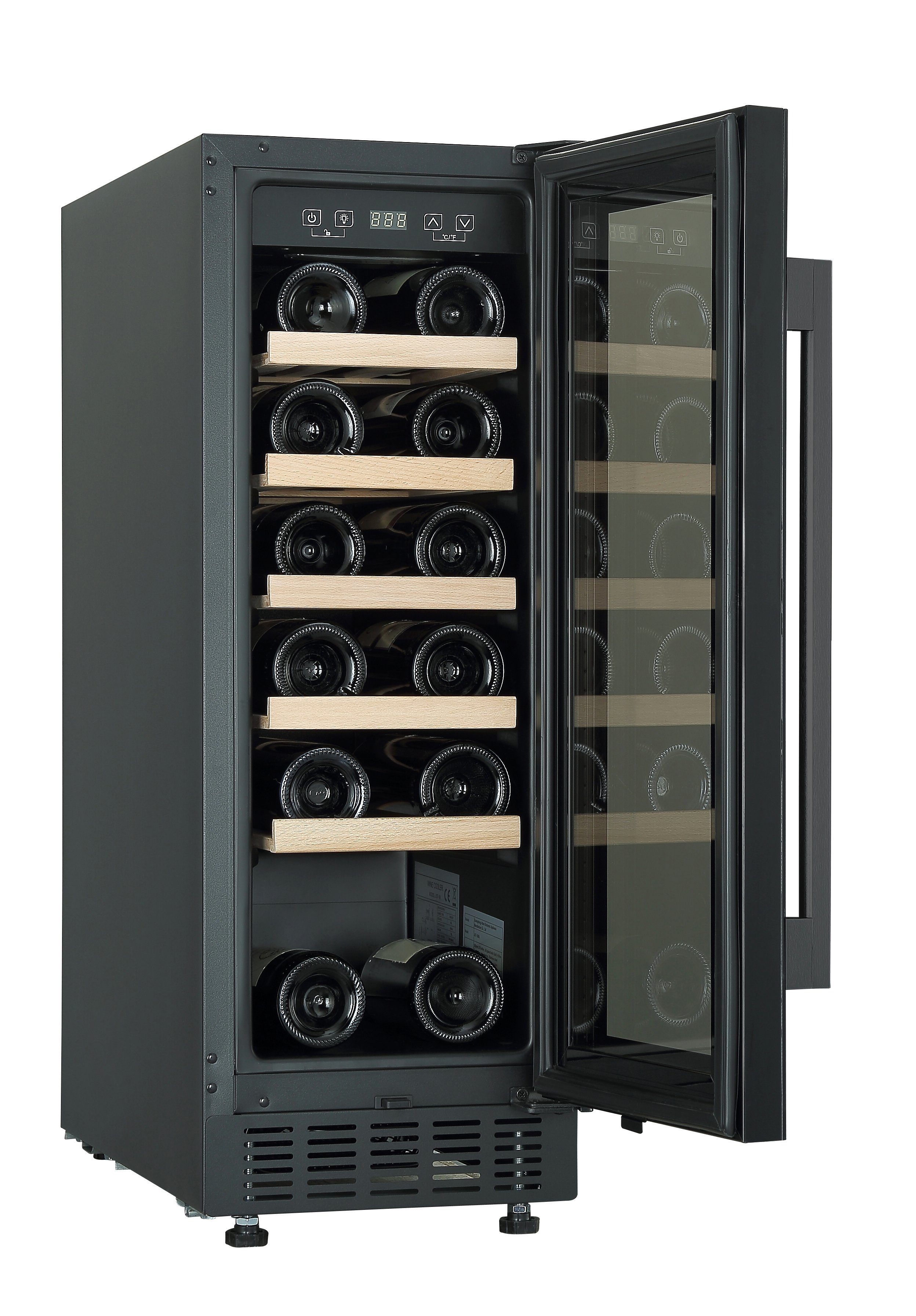 Weintemperierschrank Weintemperierschrank 1 Temperaturzone, 5°C-20°C, Flaschenkühlschrank