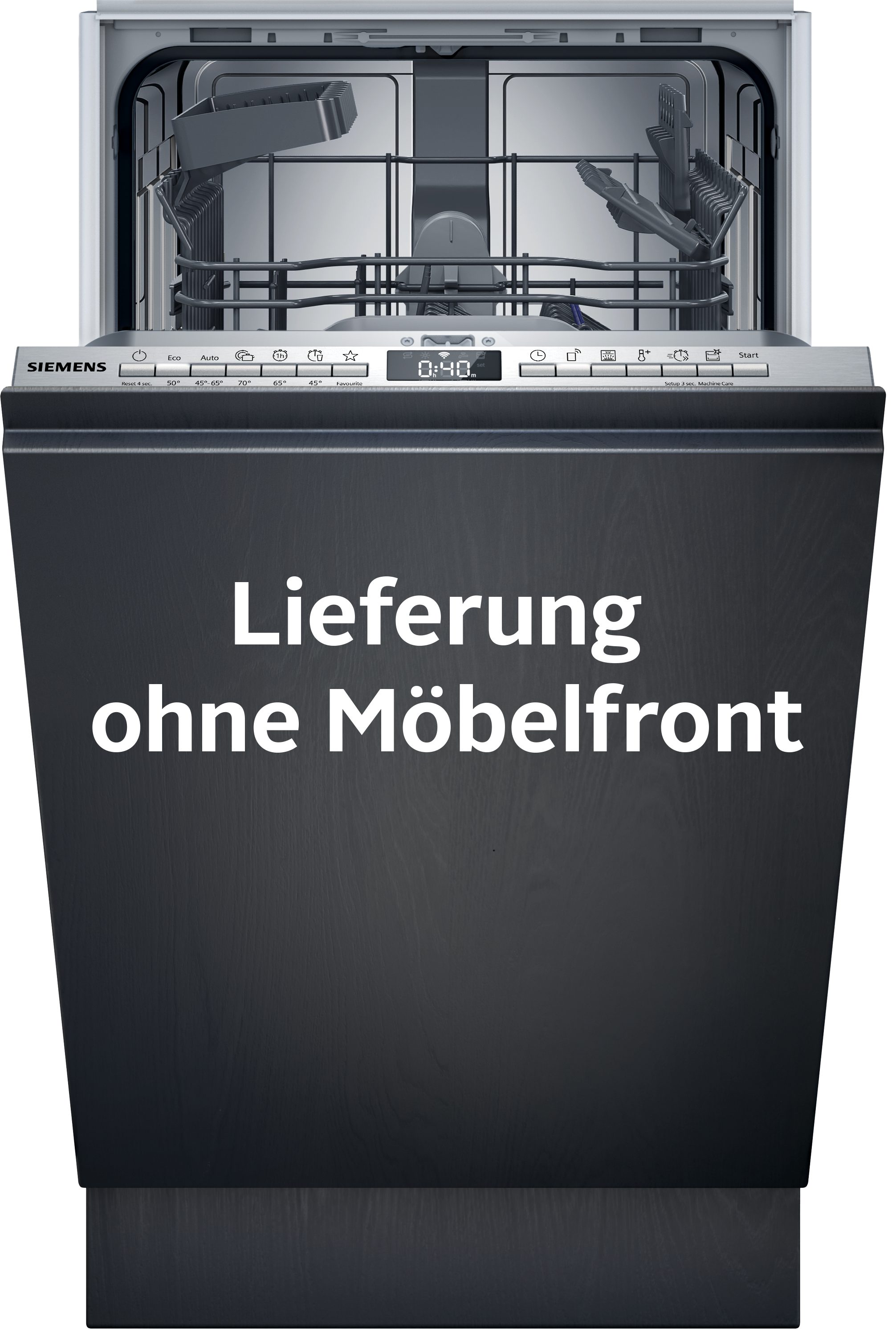SIEMENS vollintegrierbarer Geschirrspüler iQ300 SR63HX77KE, 10 Maßgedecke, Schnelles Spülen mit varioSpeedPlus und flexibles Korbsystem