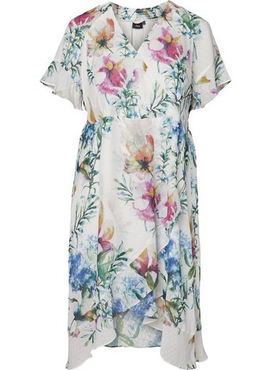 Zizzi Abendkleid Große Größen Damen Kleid mit Blumenprint ...