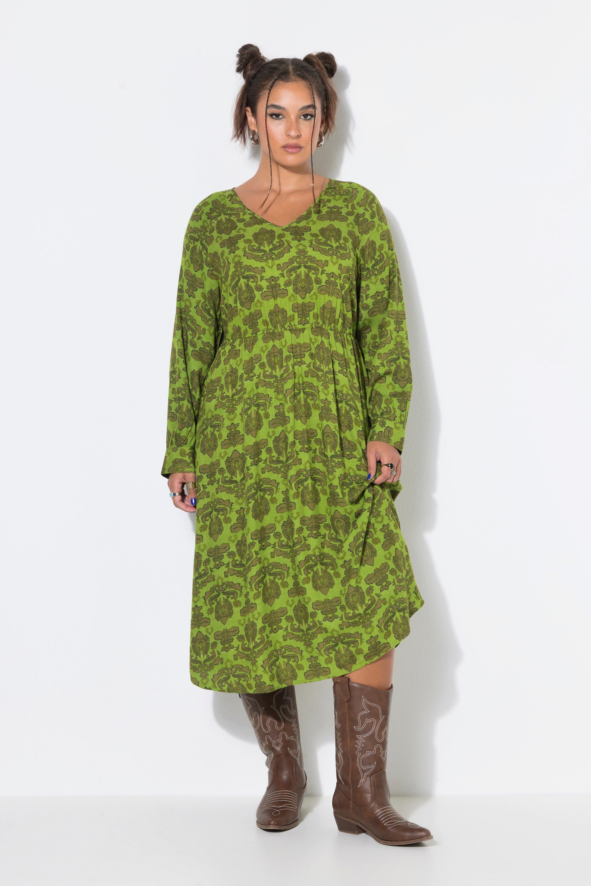 Midikleid Midikleid Paisley Elastikband