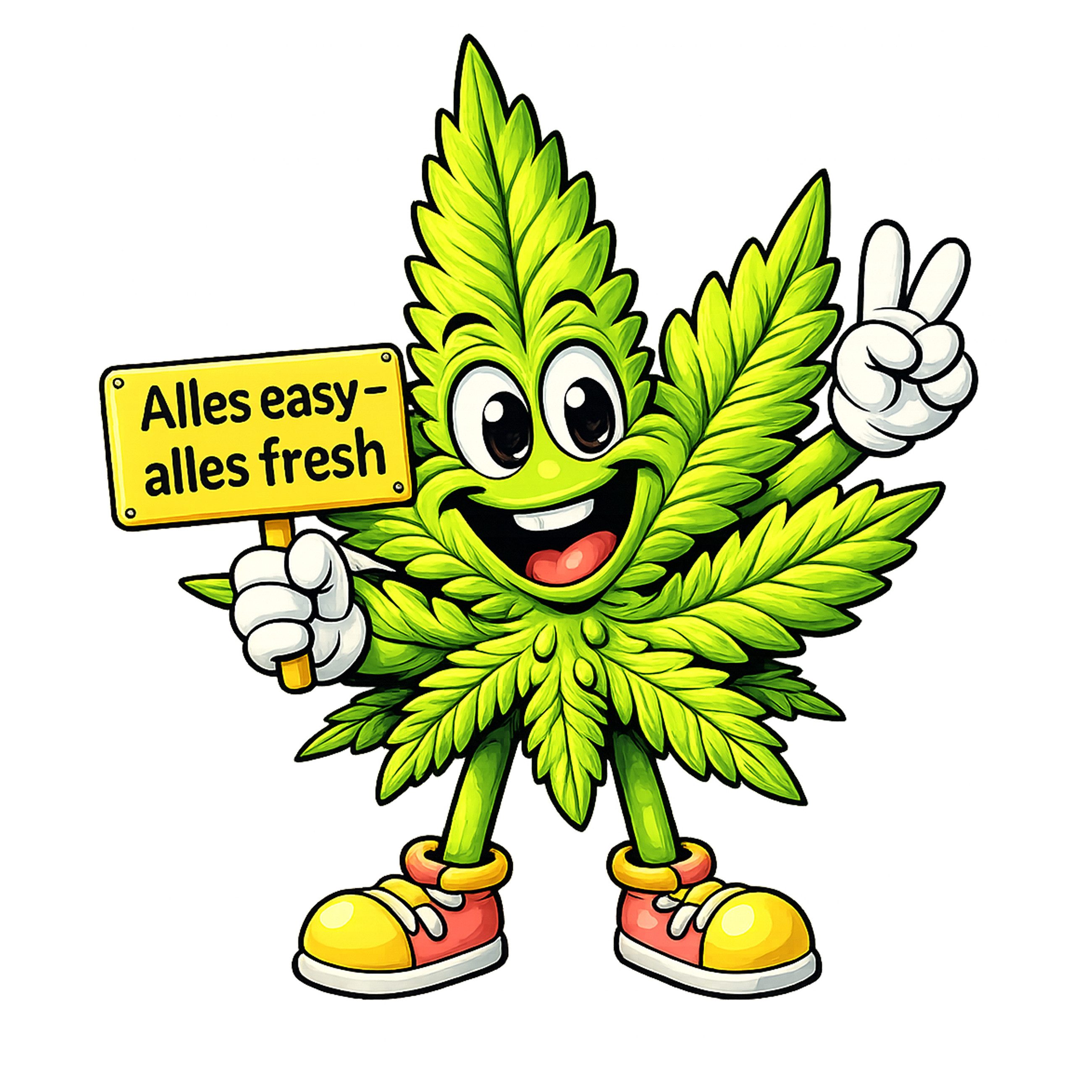 Deggelbam Raumduft KFZ Duftbaum für's Auto mit lustigem Statement - Lufterfrischer (Geschenkidee für Kiffer und Menschen die gerne Flagge zeigen, 7 x 6,5 cm + Gummi Aufhängeband), Marihuana Cannabis 420 Duftbaum