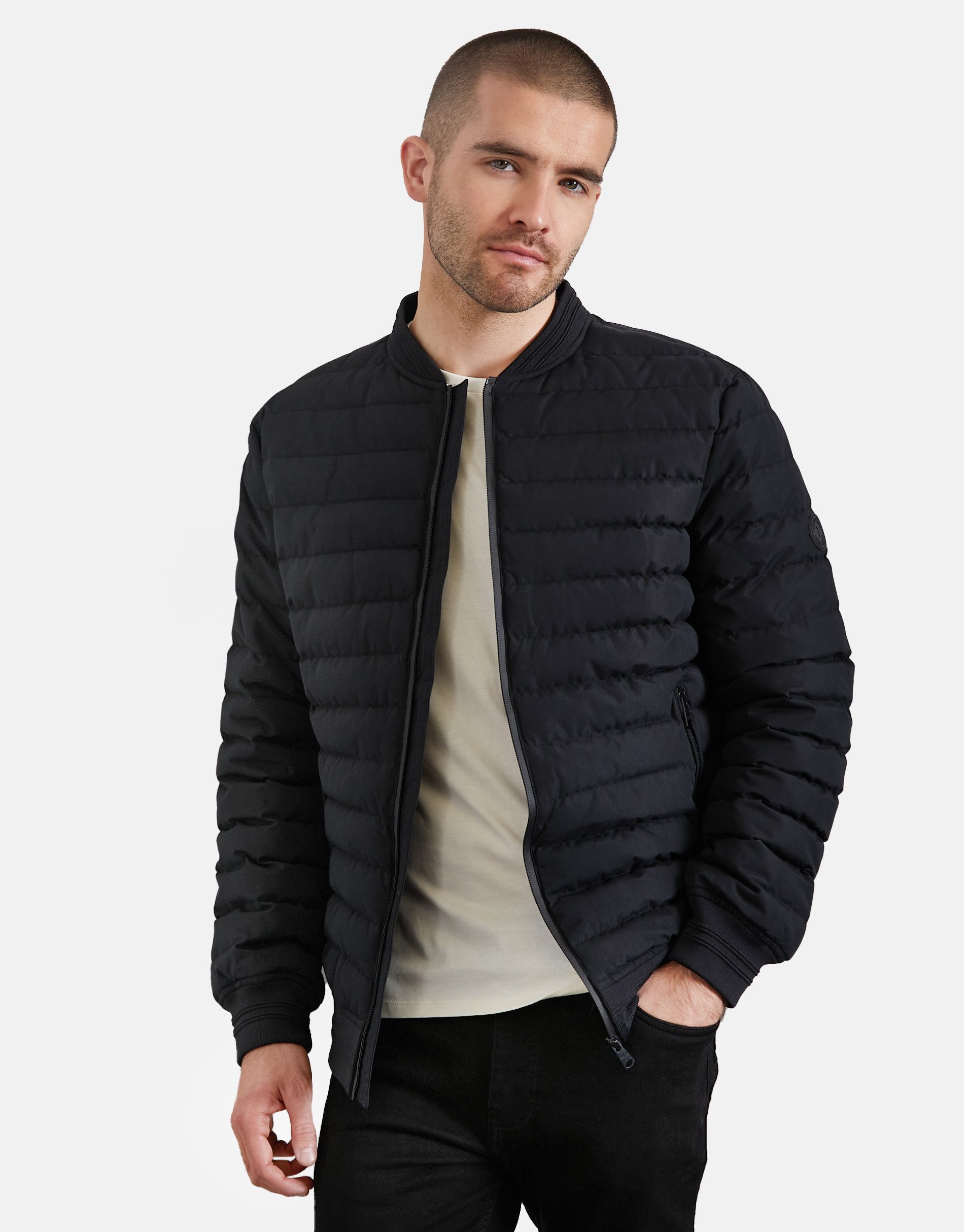 Threadbare Steppjacke THBJudge (1-St) mit elastischen Ärmel-Bündchen