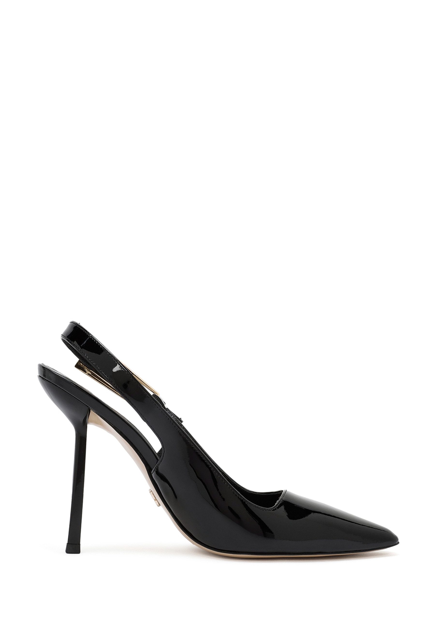 Derimod High Heels aus Lackleder Pumps Klettverschluss, Lederfutter, Absatz 8 cm