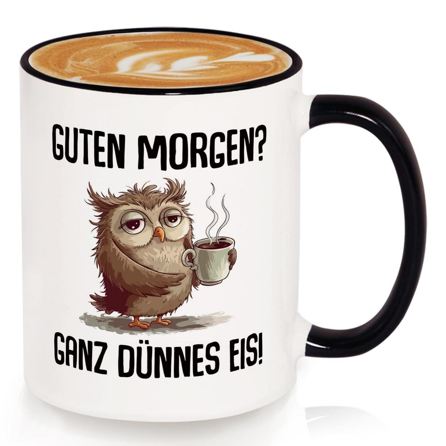 LuxusKollektion Tasse Tasse Eule Spruch 11oz Keramik Kaffee Tee, Keramik