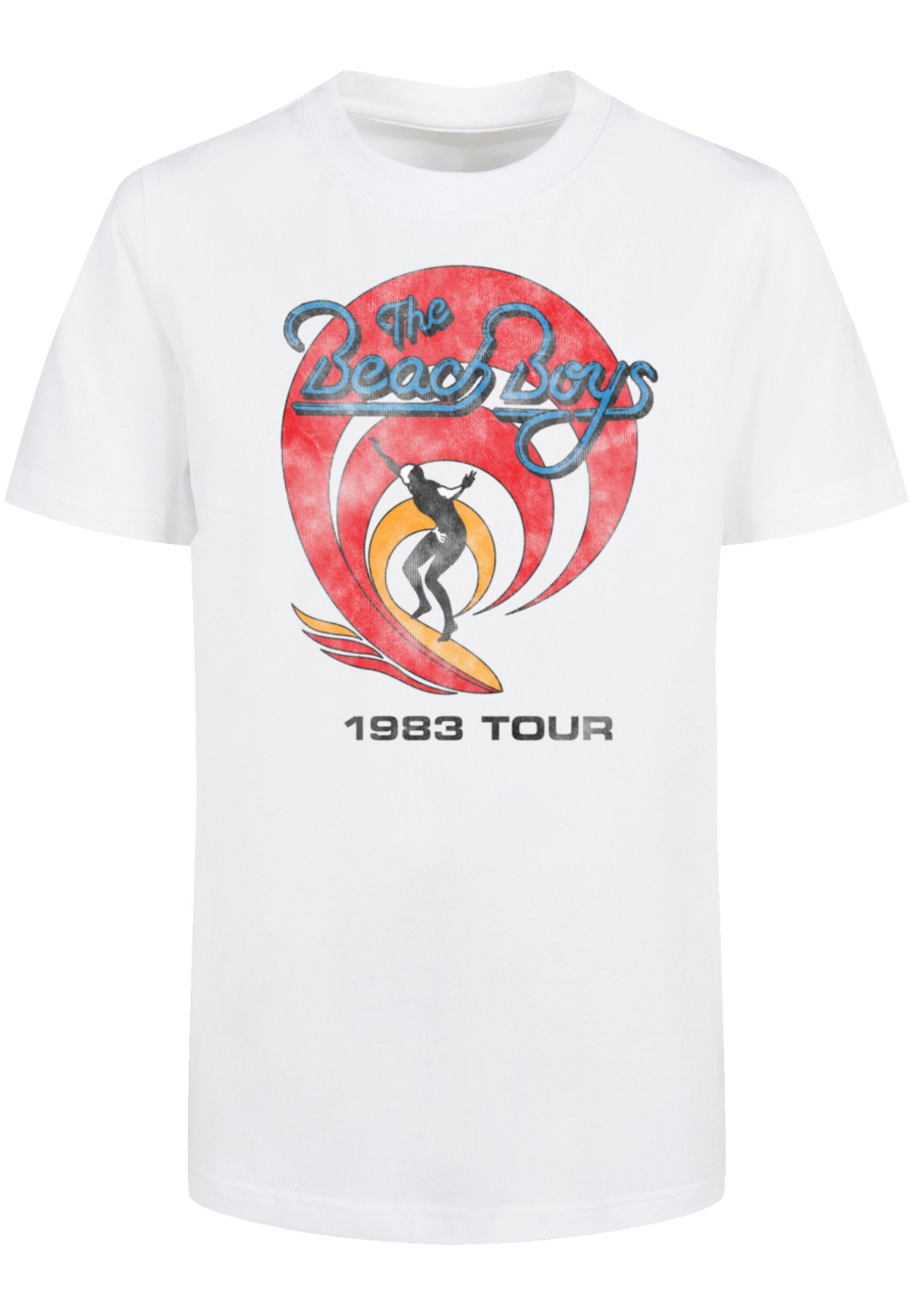 F4NT4STIC T-Shirt The gerippten Fit \'83 Beach Rundhalsausschnitt Print, Surfer mit Vintage Boys- Regular und