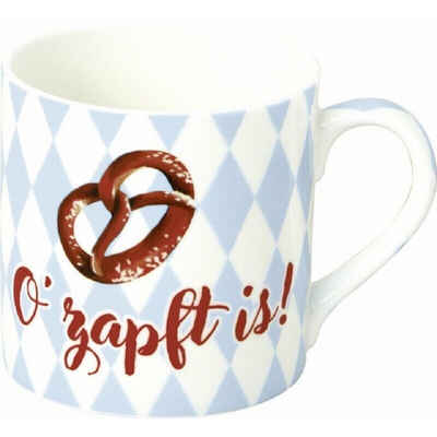 Ihr Ideal Home Range GmbH Becher Brezel Mug "O' ZAPFT IS", Porzellan Mug - Tasse - Tee - Kaffee