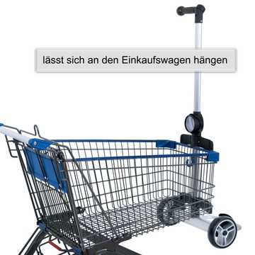 Andersen Einkaufstrolley Unus Shopper Basil Bloom blau, klappbare Ladefläche, höhenverstellbar, belastbar bis 40kg