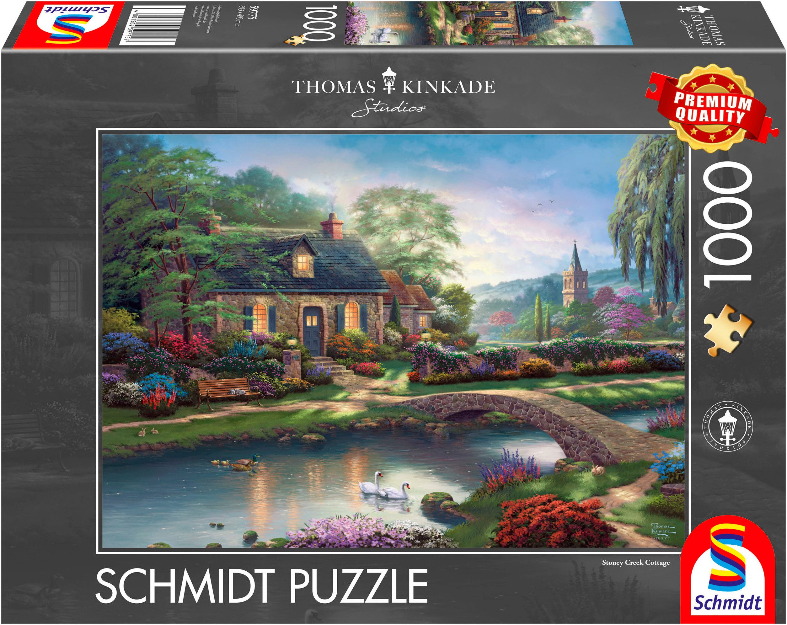 Schmidt Spiele Puzzle Stoney Creek Cottage von Thomas Kinkade, 1000 Puzzlet günstig online kaufen