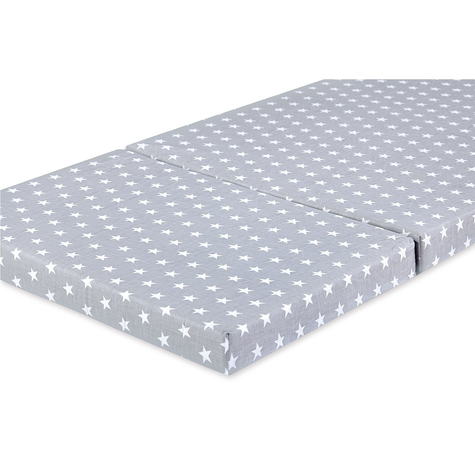 Reisebett-Matratzen Bambini klappbare Reisebettmatratze 120x60 cm Sterne grau faltbar, Bambini – Bild 5 von 5