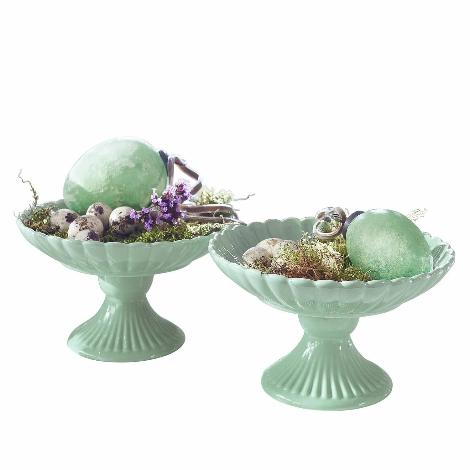 Mirabeau Geschirr-Set Schale 2er Set Zervil grün, Porzellan