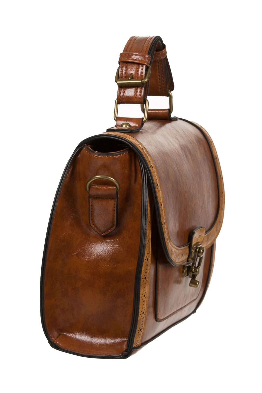 Banned Schultertasche Stevie Camel Braun, Verstellbarer Schultergurt Retro günstig online kaufen