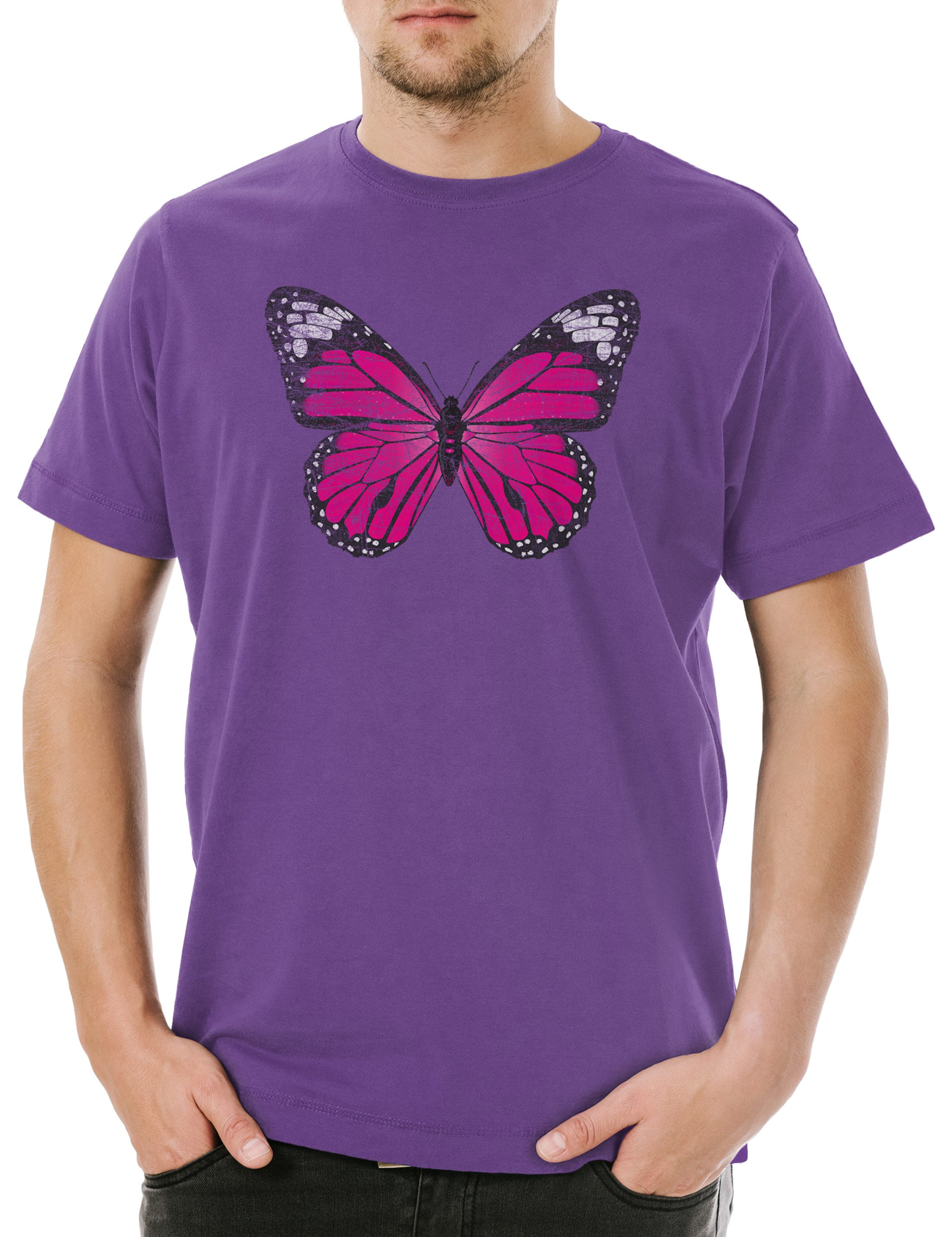 Print-Shirt Butterfly II Herren T-Shirt Schmetterling Tattoo Art Entomologie