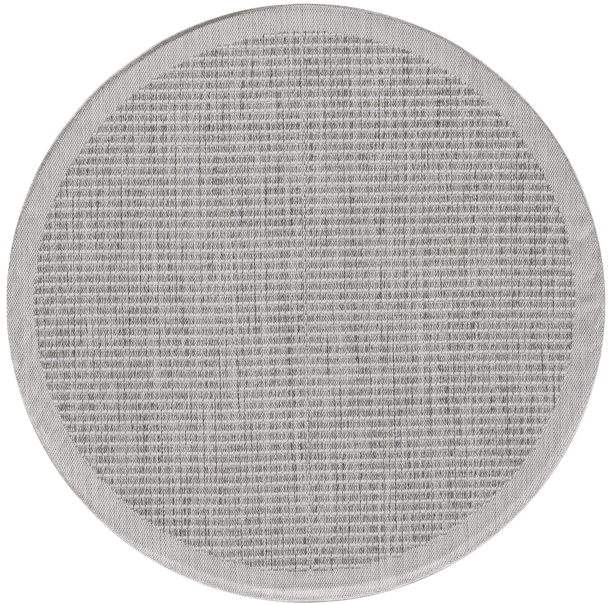 Carpettex Outdoorteppich Unicolor, Rund, Höhe: 3 mm, Teppich Wetterfest Waschbar Balkon, Garten, Terrasse und Küchenteppich