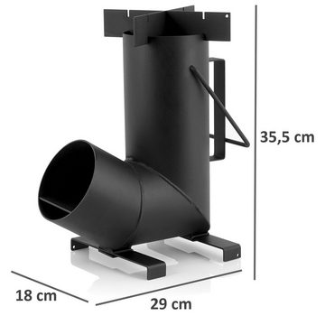 BBQ-Toro Feuerstelle Raketenofen RAKETE #6, Rocket Stove aus 1,5-mm-dickem Stahl