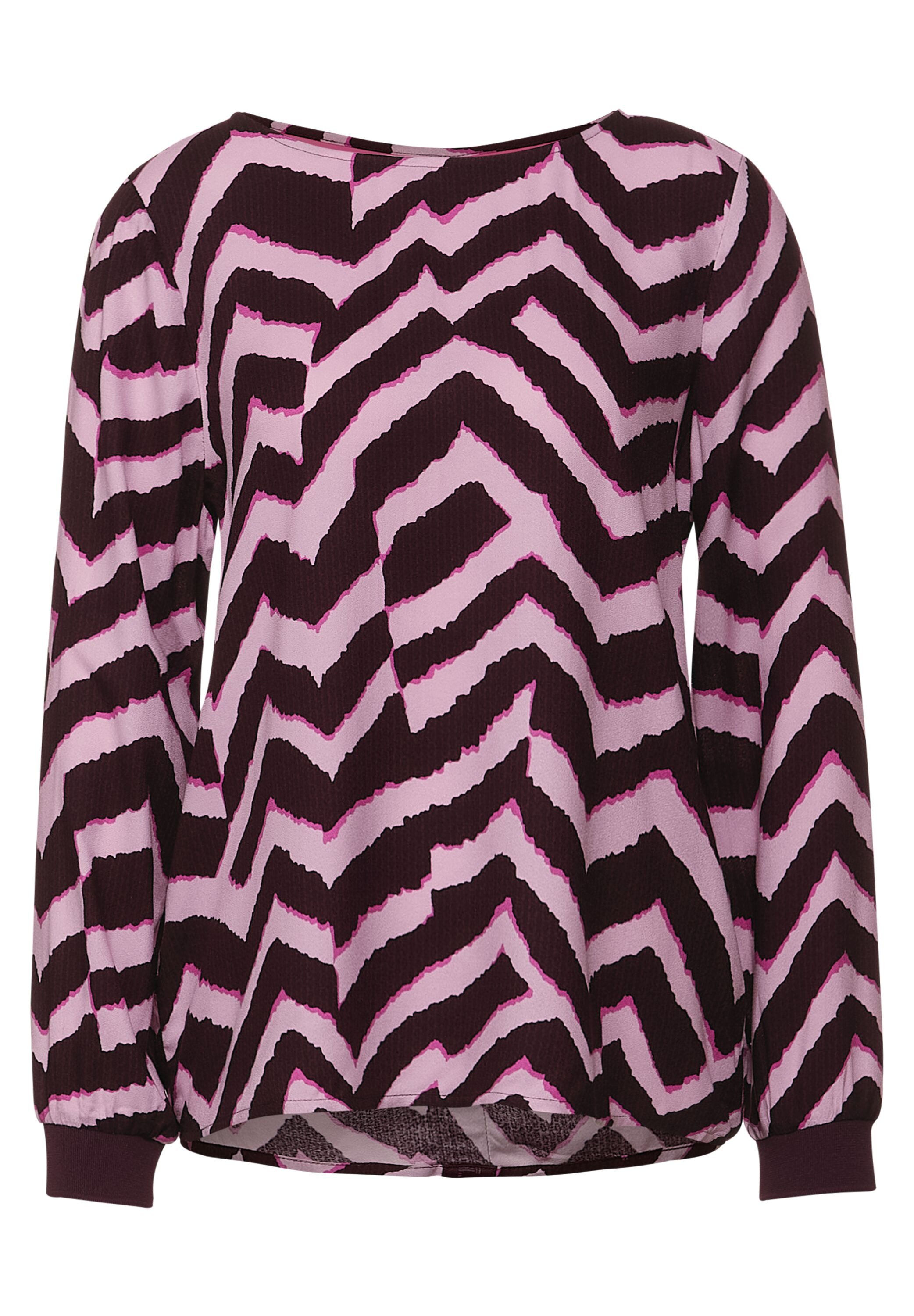 STREET ONE Langarmbluse Bluse mit Zick Zack Muster