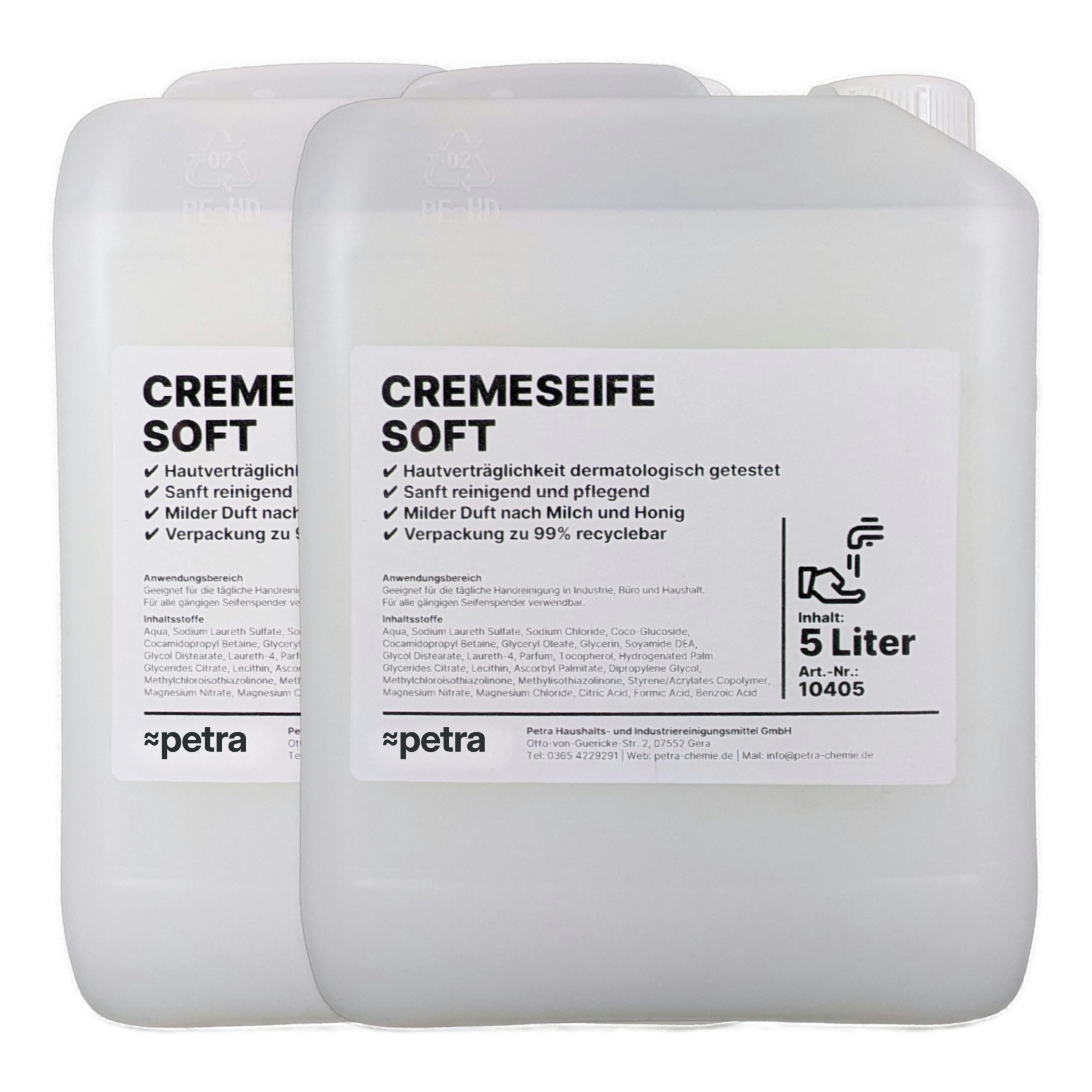 Flüssigseife Cremeseife Soft [2 × 5 Liter Kanister]