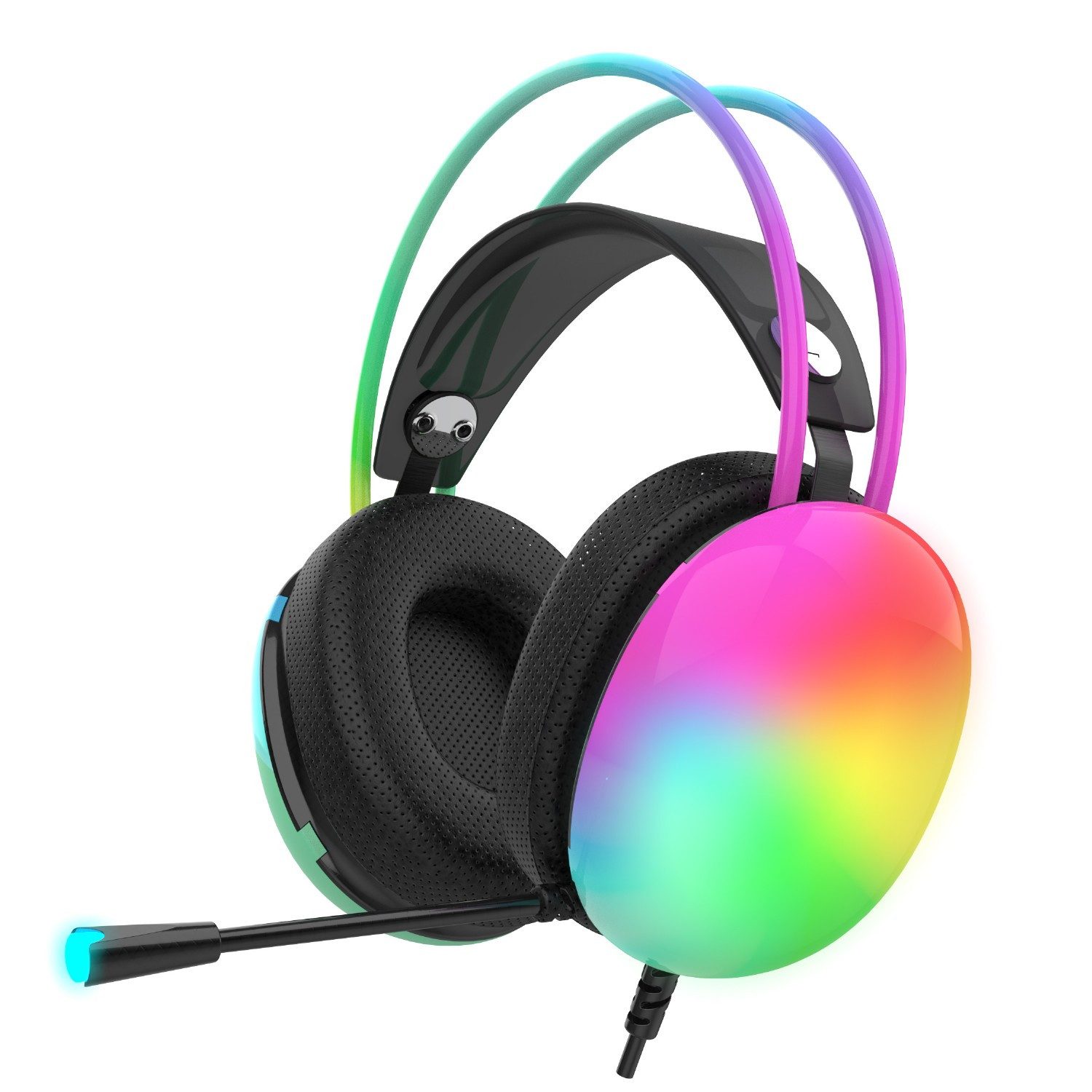 INCA Empousa Kopfhörer mit Mikrofon 7.1 Virtual Surround RGB Gaming-Headset
