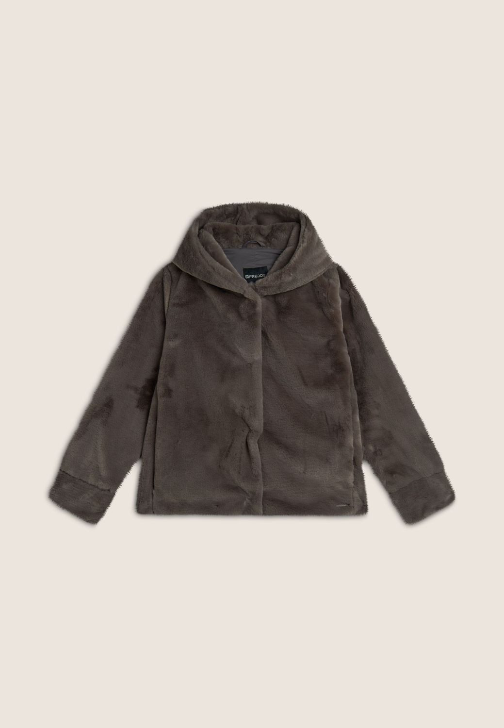 Freddy Plüschjacke Freddy Kunstfelljacke mit Kapuze günstig online kaufen