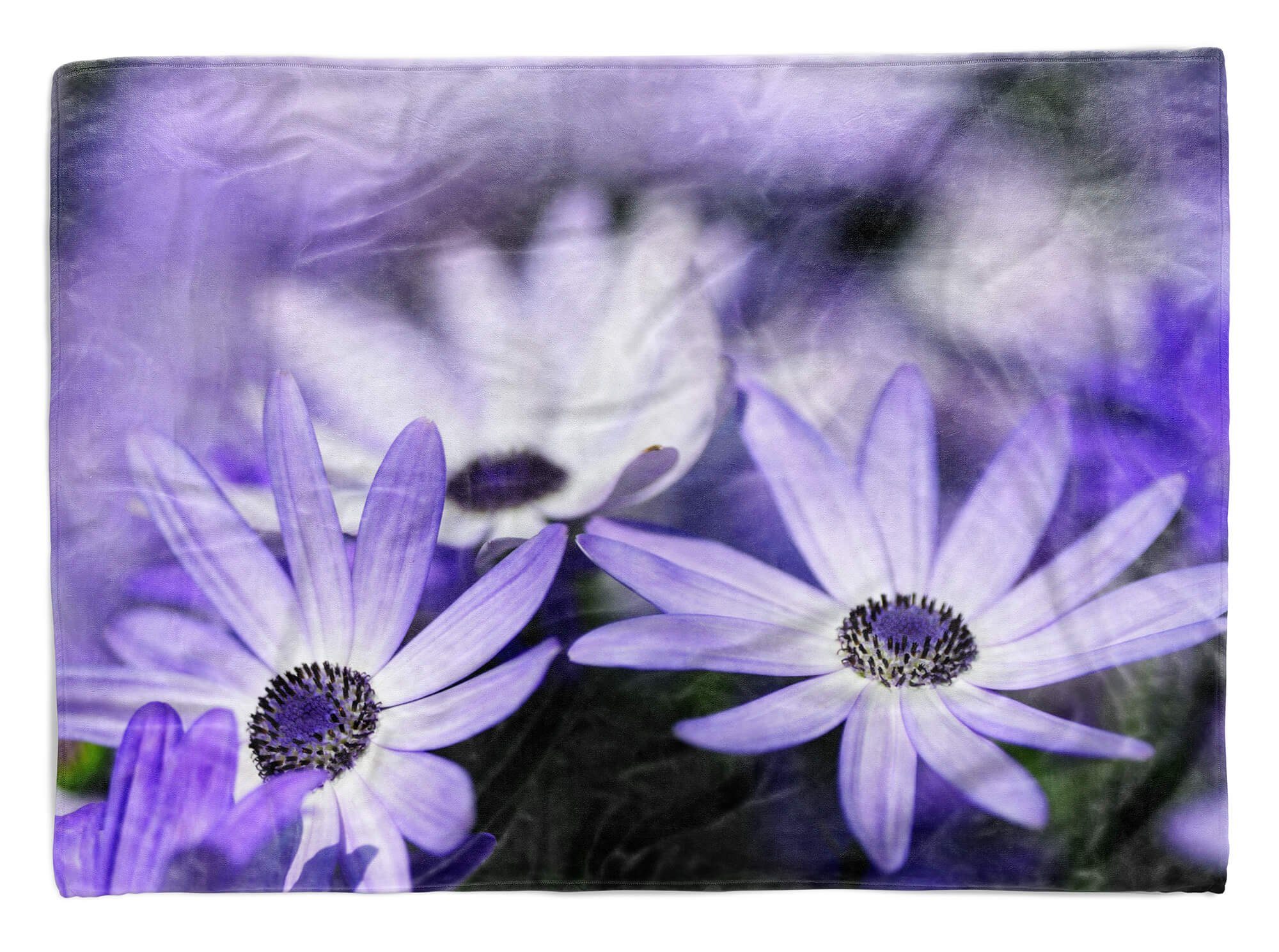 Baumwolle-Polyester-Mix Blüten Strandhandtuch Handtuch Blumen Saunatuch Kuscheldecke (1-St), Sinus Handtücher Fotomotiv Art Naha, mit Handtuch