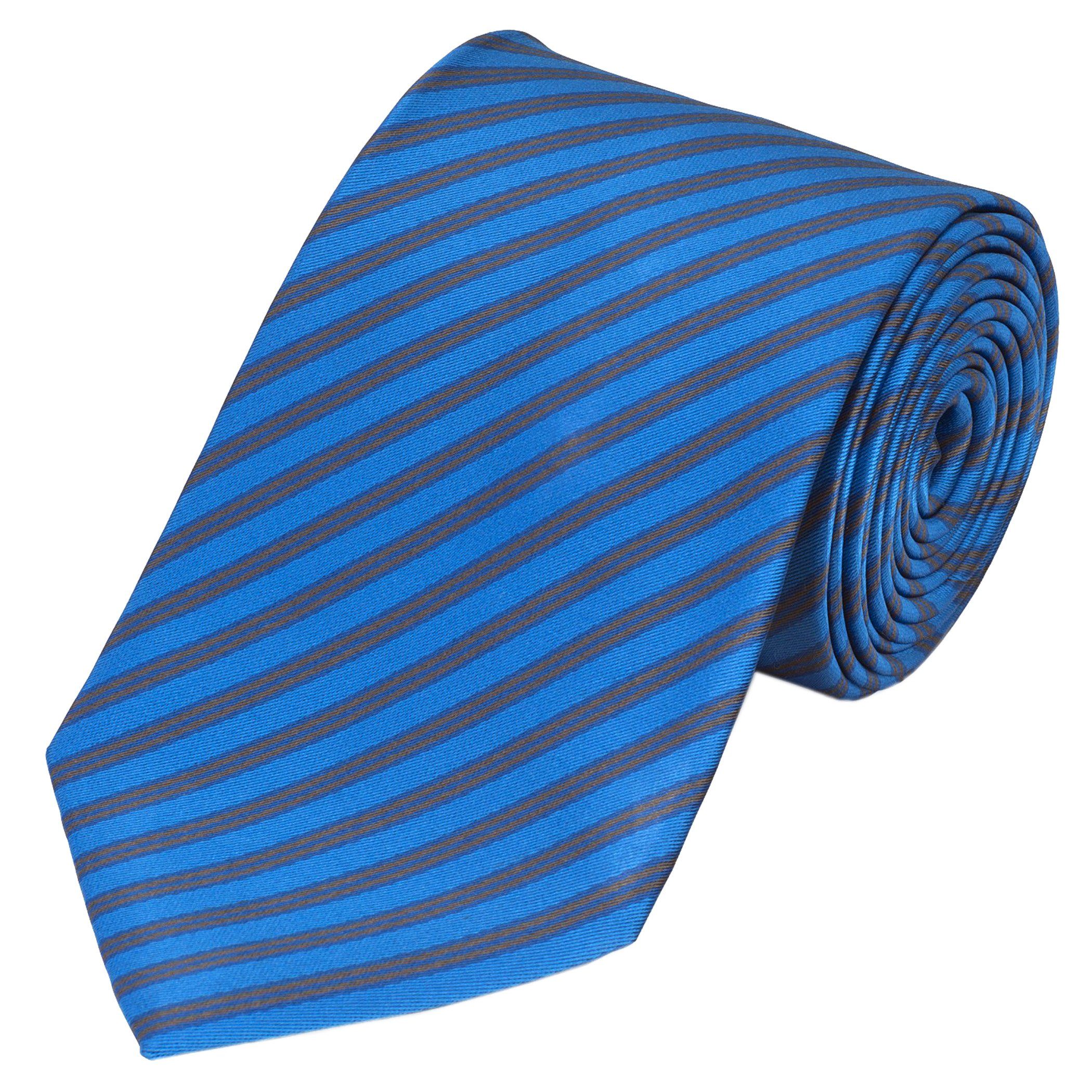 Blautöne 8cm verschiedene Männer Gestreift) Farini Blue/Medium Herren Schlips Krawatte (ohne Corinthian in Krawatte - Tundra (8cm), Box, Blaue Fabio Breit