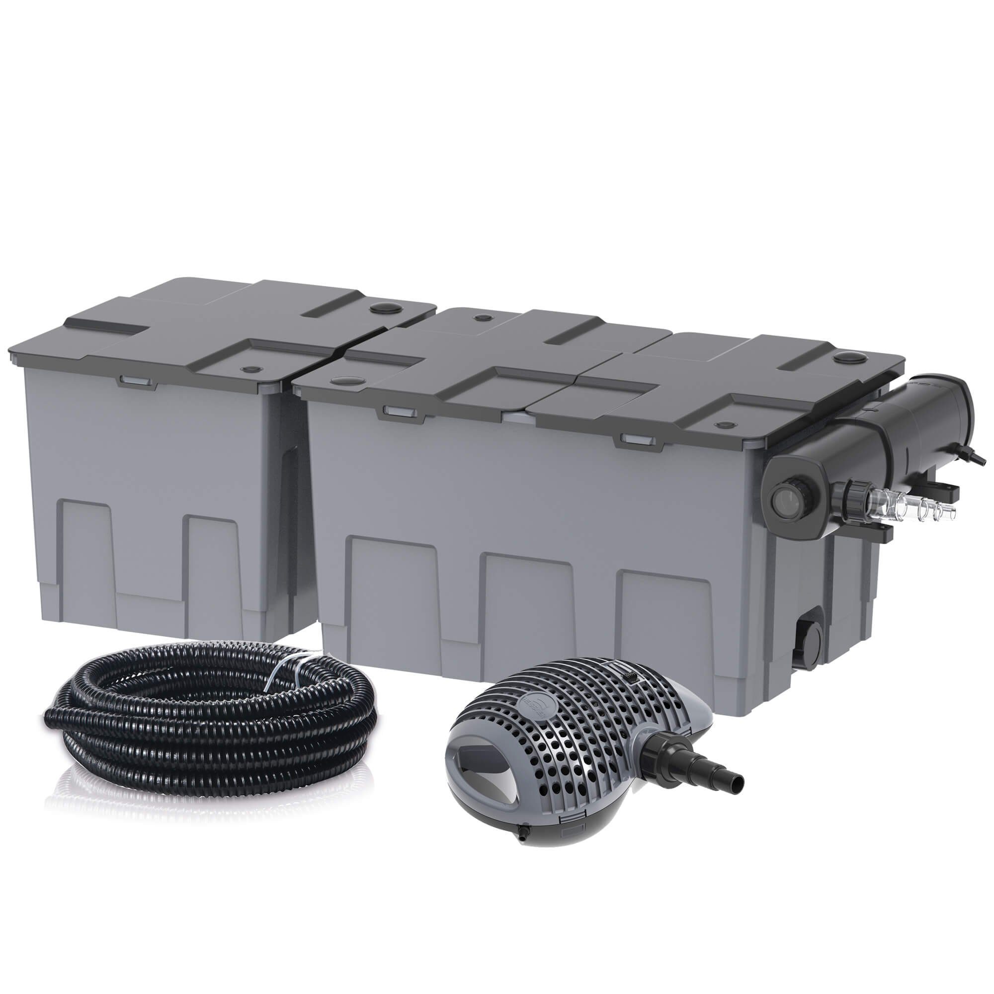 Teichfilter Heissner Durchlauffilter-Set 40m³ - 10000 l/h - 36