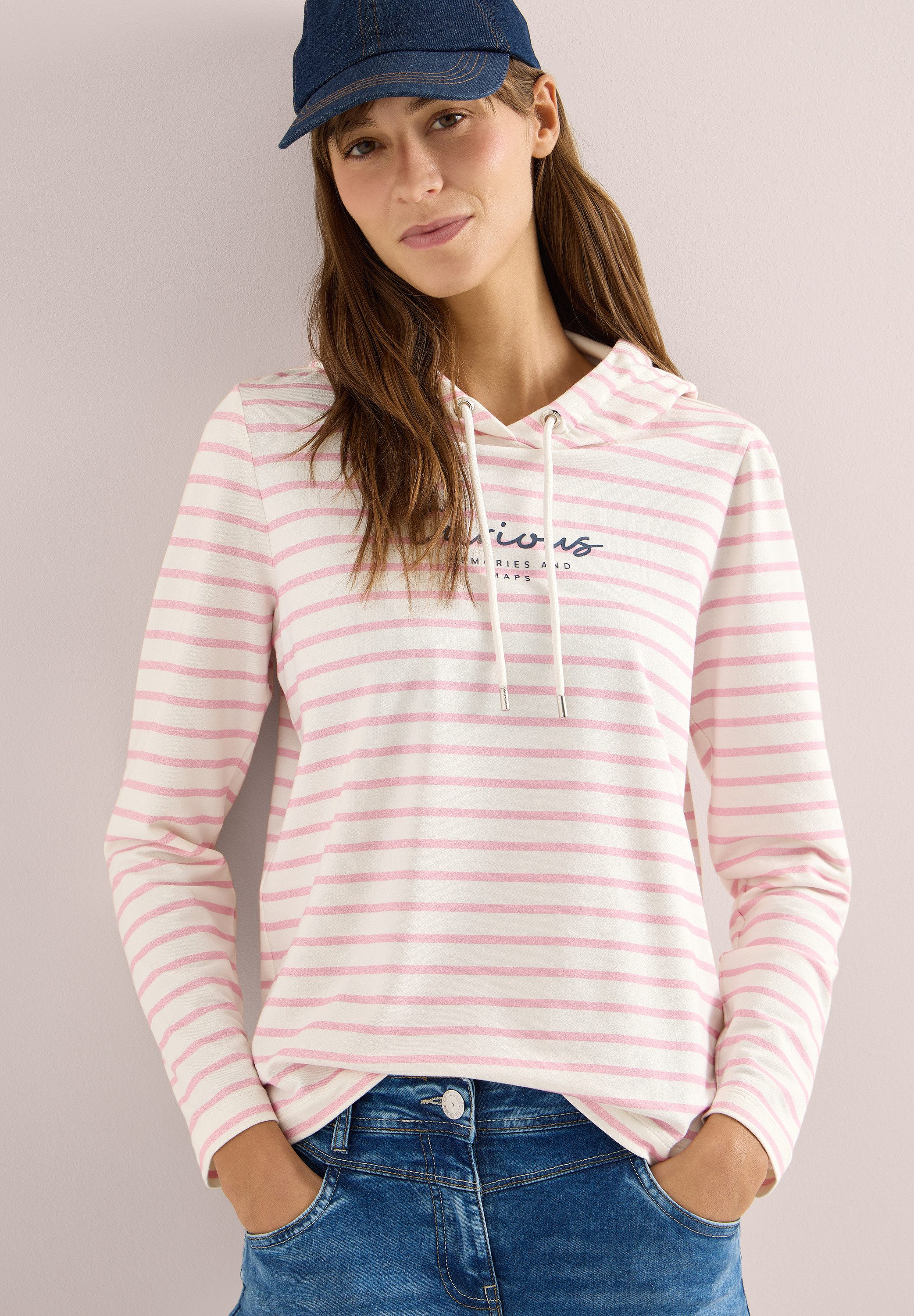 CECIL Langarmshirt im soften Baumwoll-Mix
