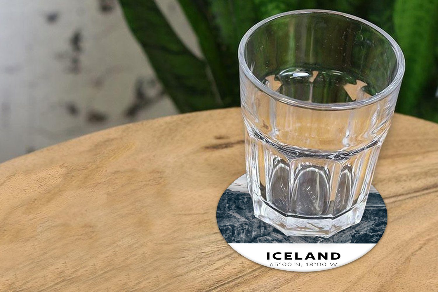 - Wasser Zubehör Island für Getränkeuntersetzer, Tassenuntersetzer, Tasse, - Korkuntersetzer, Berge 6-tlg., Glasuntersetzer MuchoWow Gläser, Sonne, - Becher