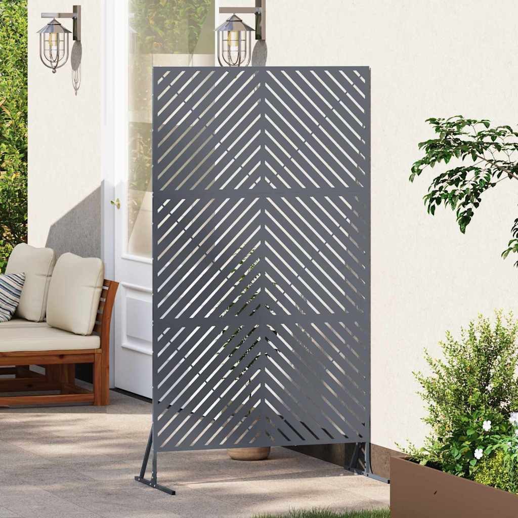 vidaXL Gartenzaun Sichtschutz Anthrazit Stahl, (1-St) günstig online kaufen