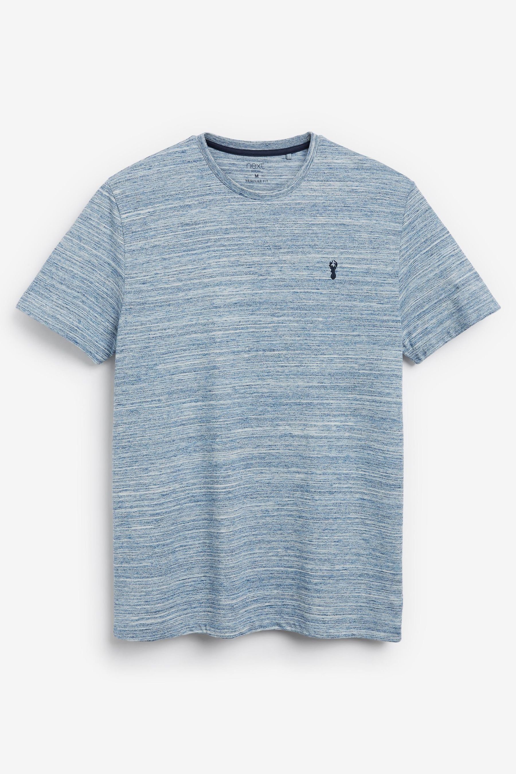 Next T-Shirt Meliertes T-Shirt mit Hirschmotiv (1-tlg) Light Blue